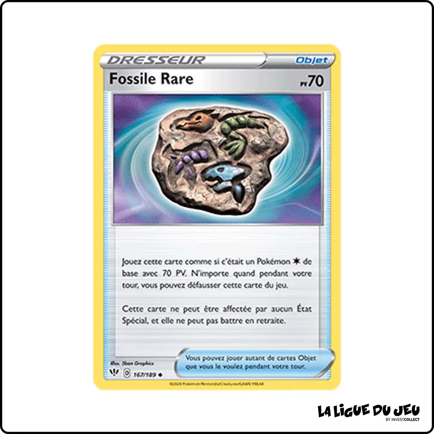 Peu commune - Pokemon - Ténèbres Embrasées - Fossile Rare 167/201