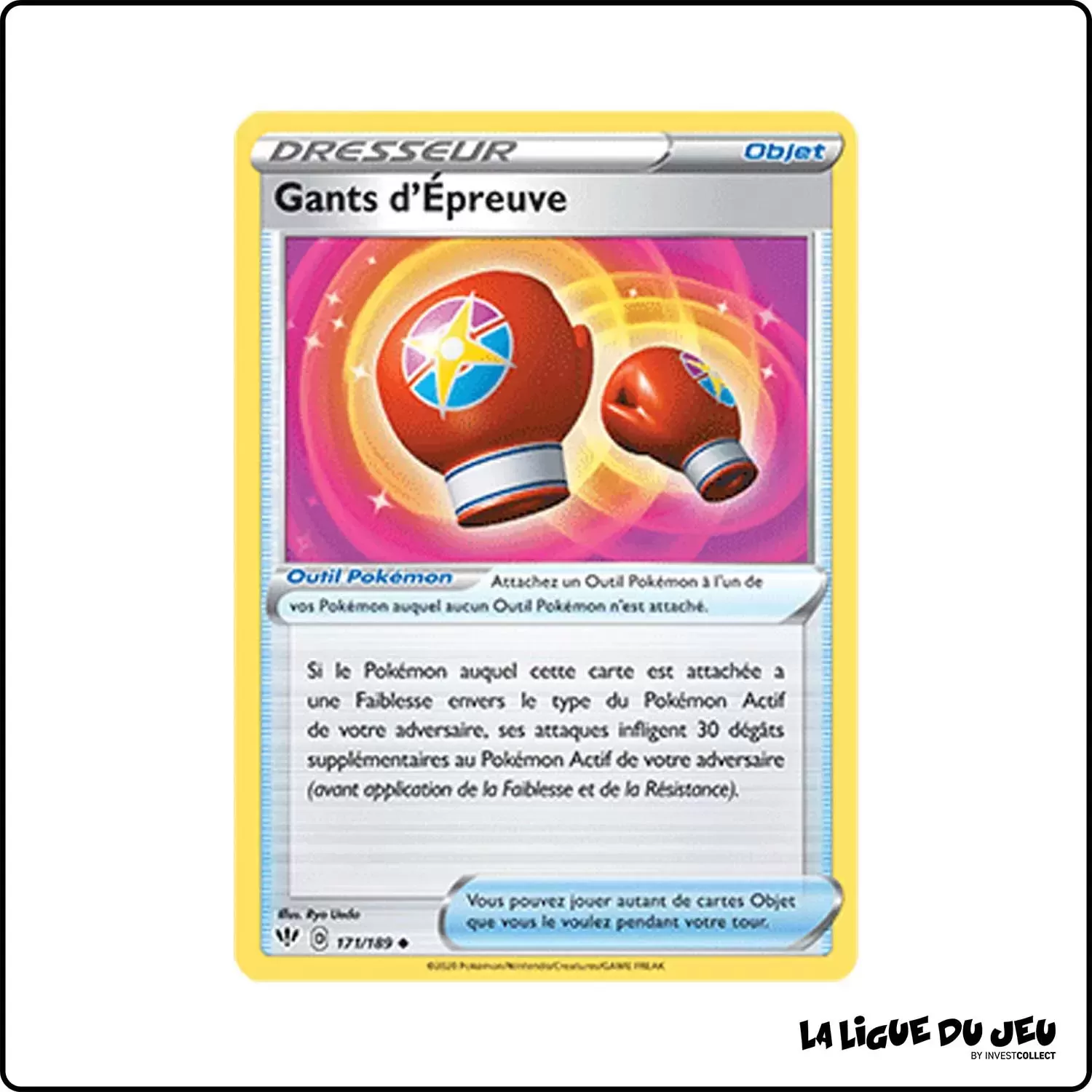 Peu commune - Pokemon - Ténèbres Embrasées - Gants d'Épreuve 171/201