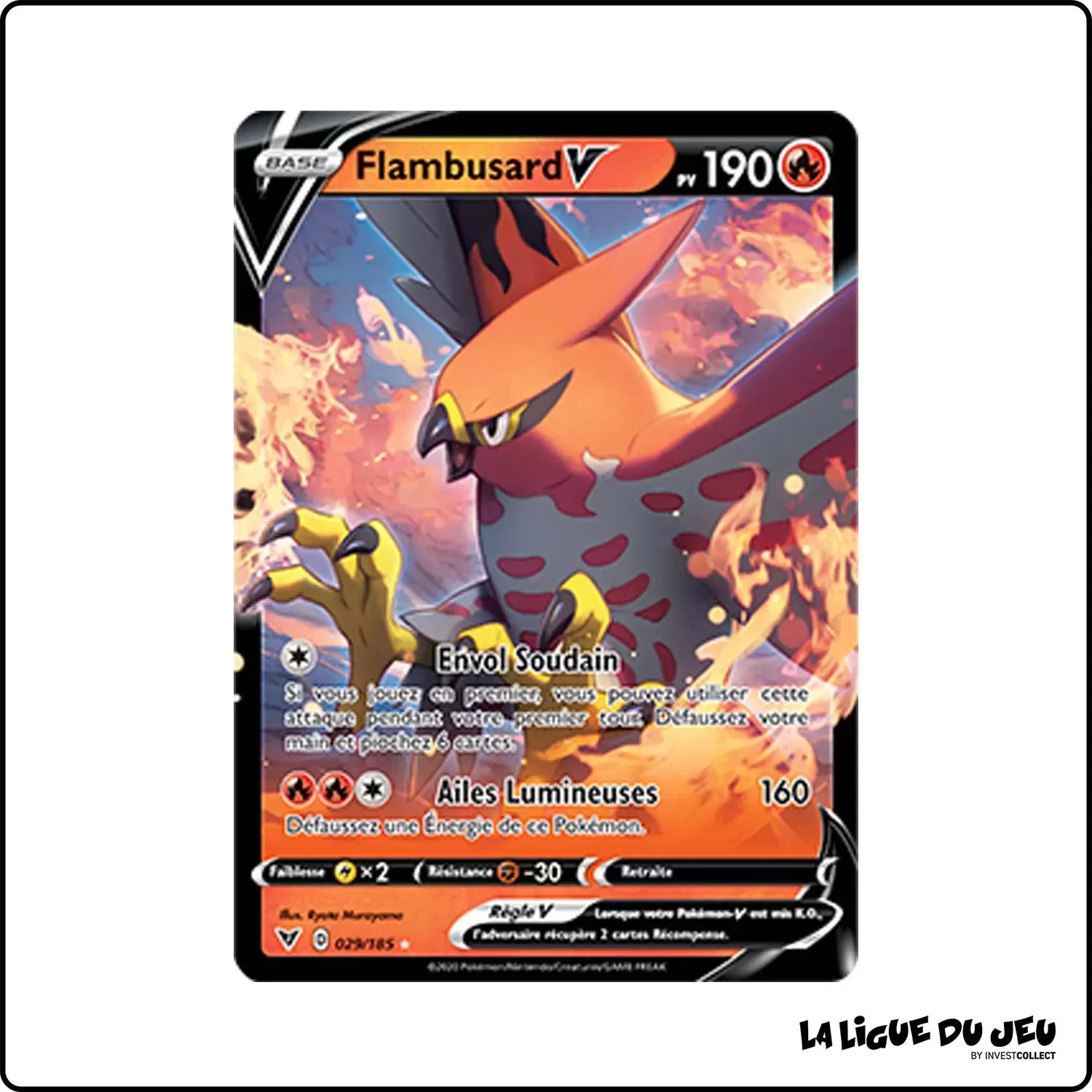 Ultra - Pokemon - Voltage Éclatant - Flambusard-V 29/185 Pokemon Company - 1