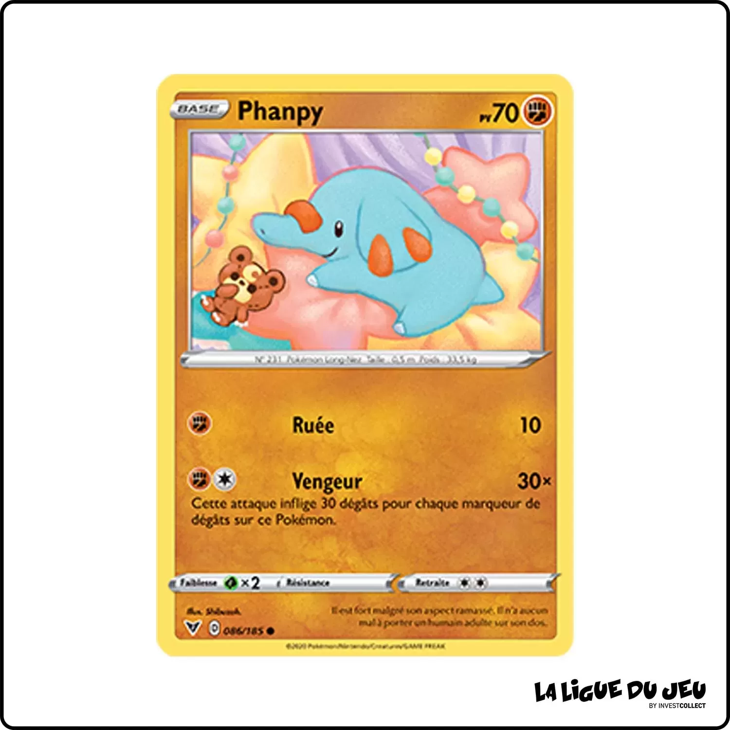 Commune - Pokemon - Voltage Éclatant - Phanpy 86/185 Pokemon Company - 1