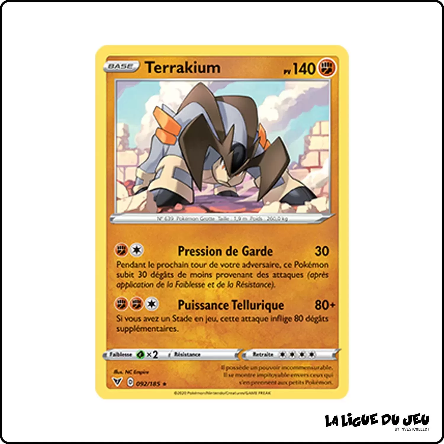 Holo - Pokemon - Voltage Éclatant - Terrakium 92/185 Pokemon Company - 1