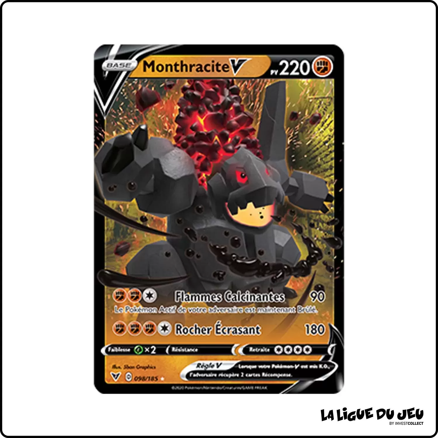 Ultra - Pokemon - Voltage Éclatant - Monthracite-V 98/185 Pokemon Company - 1