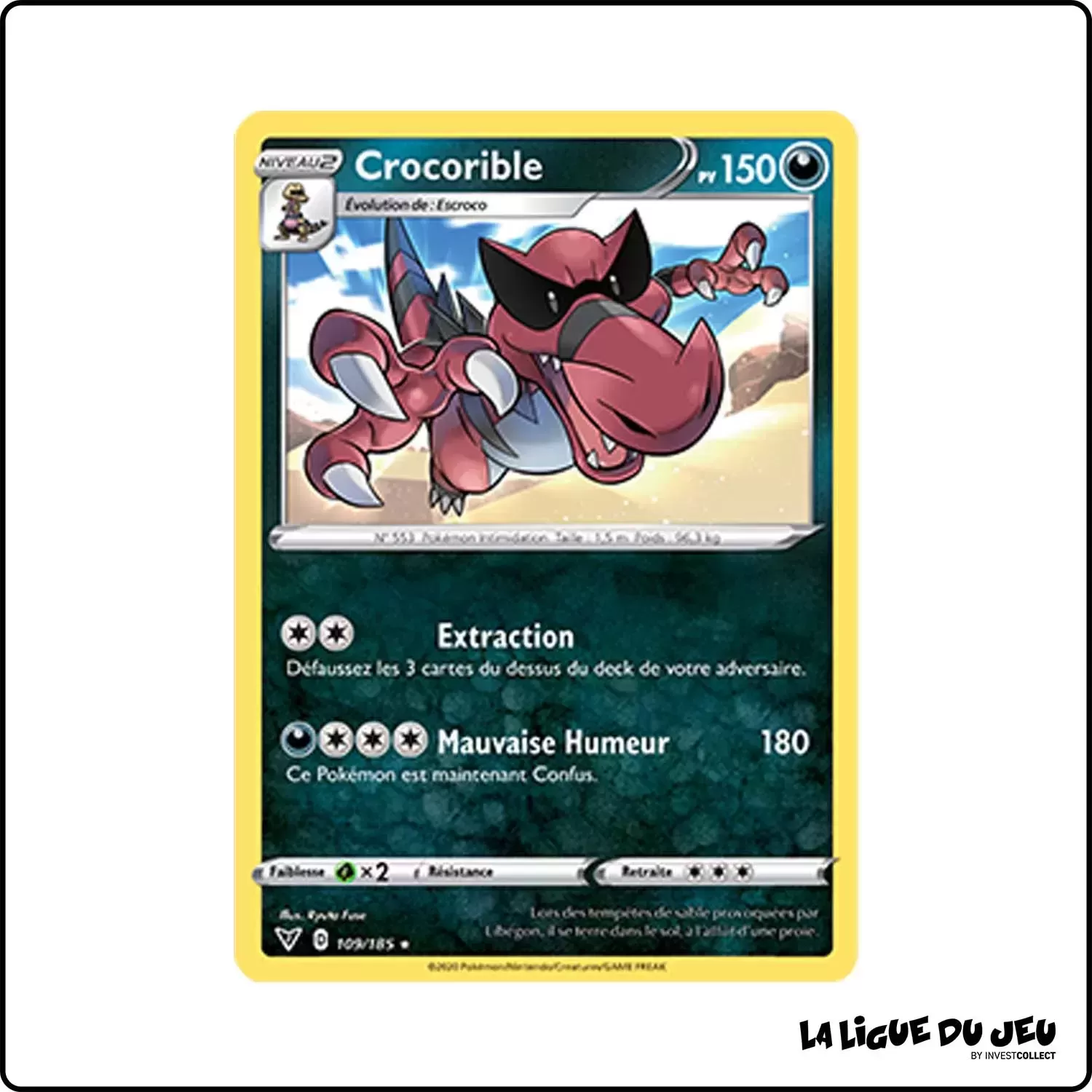 Rare - Pokemon - Voltage Éclatant - Crocorible 109/185 Pokemon Company - 1