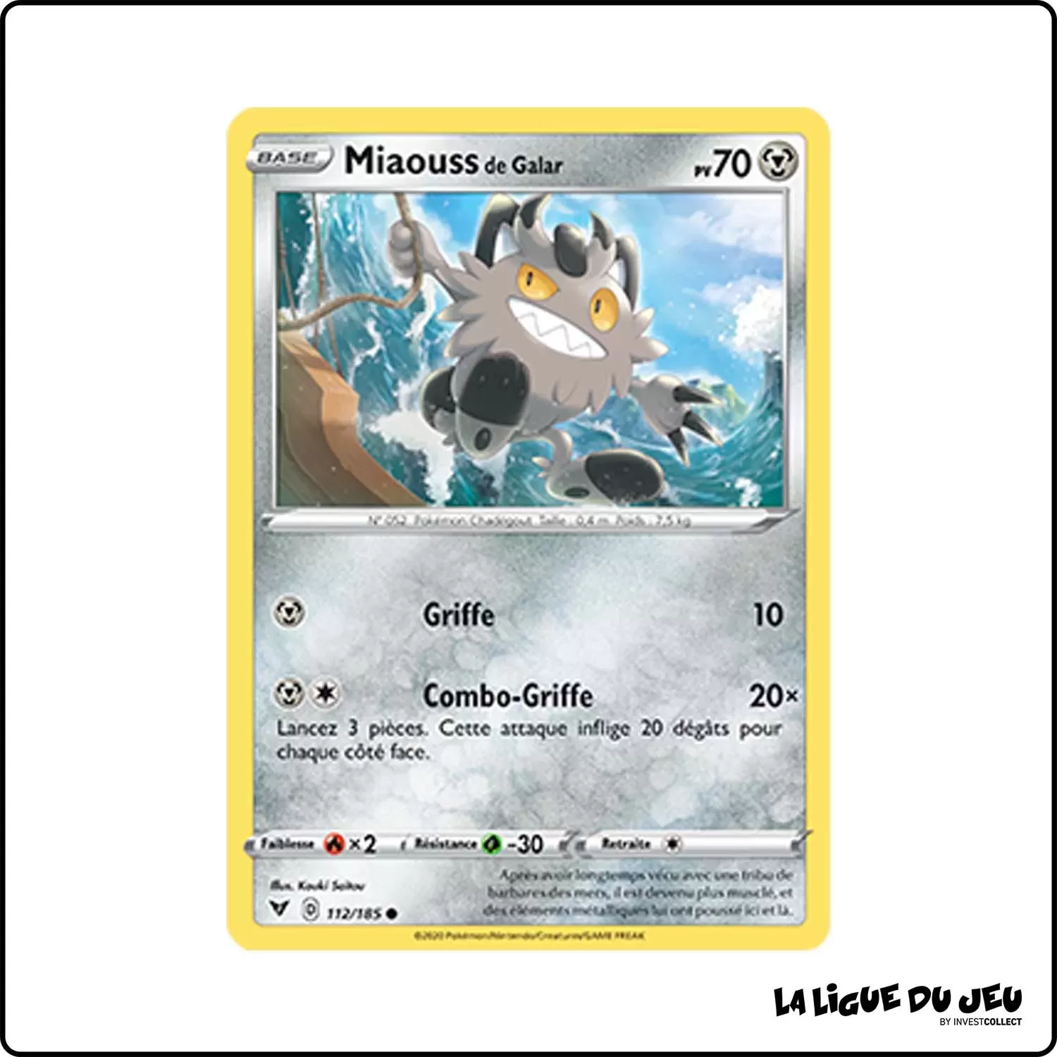 Commune - Pokemon - Voltage Éclatant - Miaouss de Galar 112/185 Pokemon Company - 1