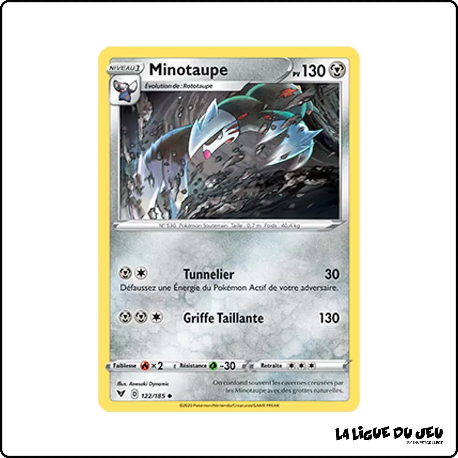 Peu commune - Pokemon - Voltage Éclatant - Minotaupe 122/185 Pokemon Company - 1