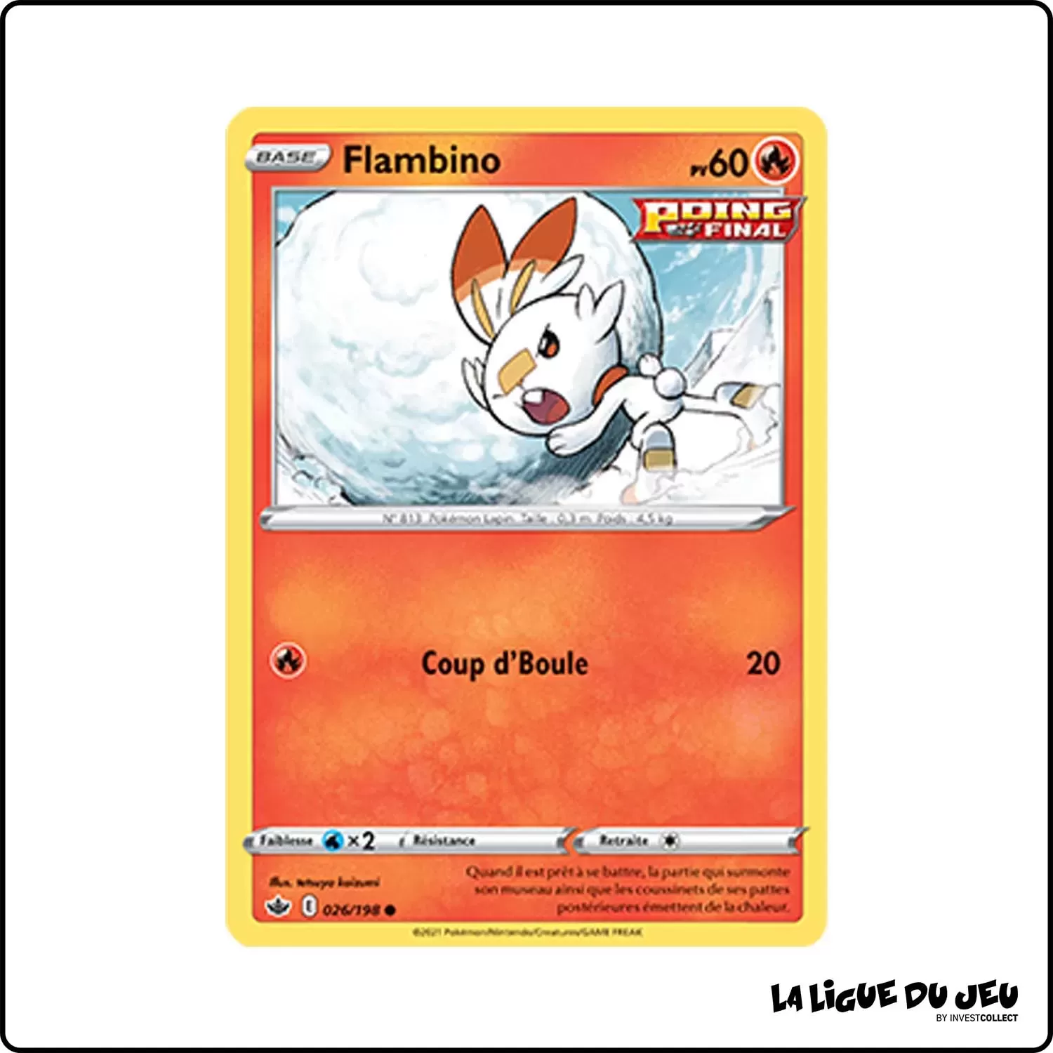 Commune - Pokemon - Règne de Glace - Flambino 26/198