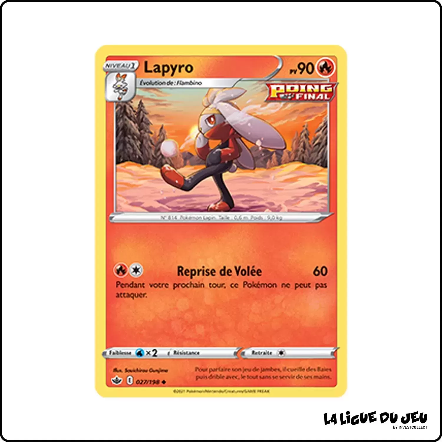 Peu commune - Pokemon - Règne de Glace - Lapyro 27/198