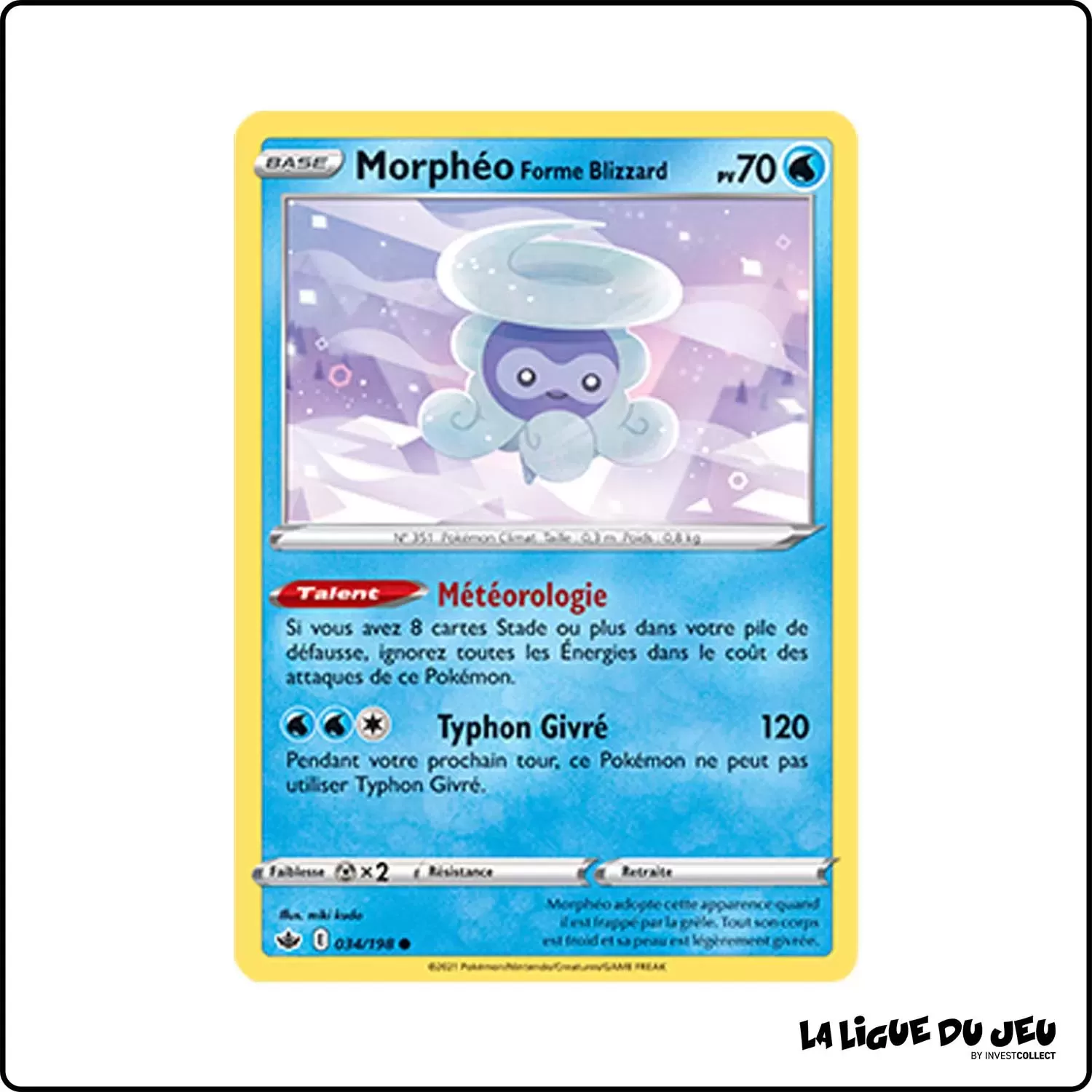 Commune - Pokemon - Règne de Glace - Morphéo Forme Blizzard 34/198