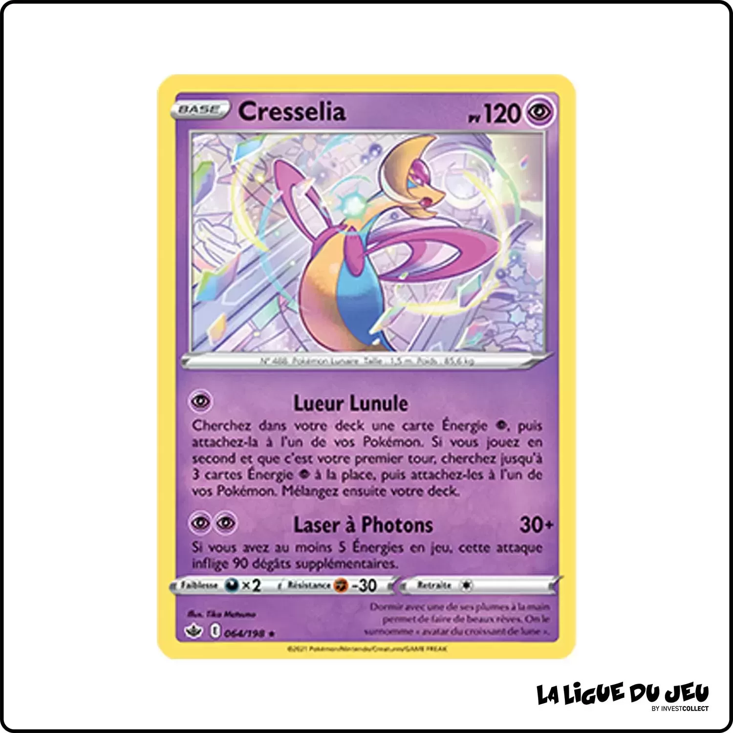 Holo - Pokemon - Règne de Glace - Cresselia 64/198