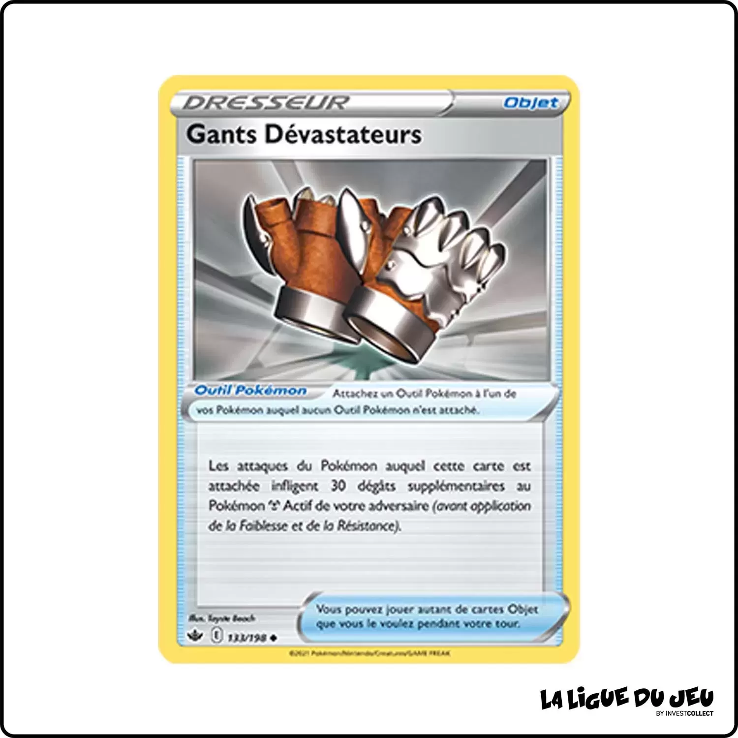 Peu commune - Pokemon - Règne de Glace - Gants Dévastateurs 133/198