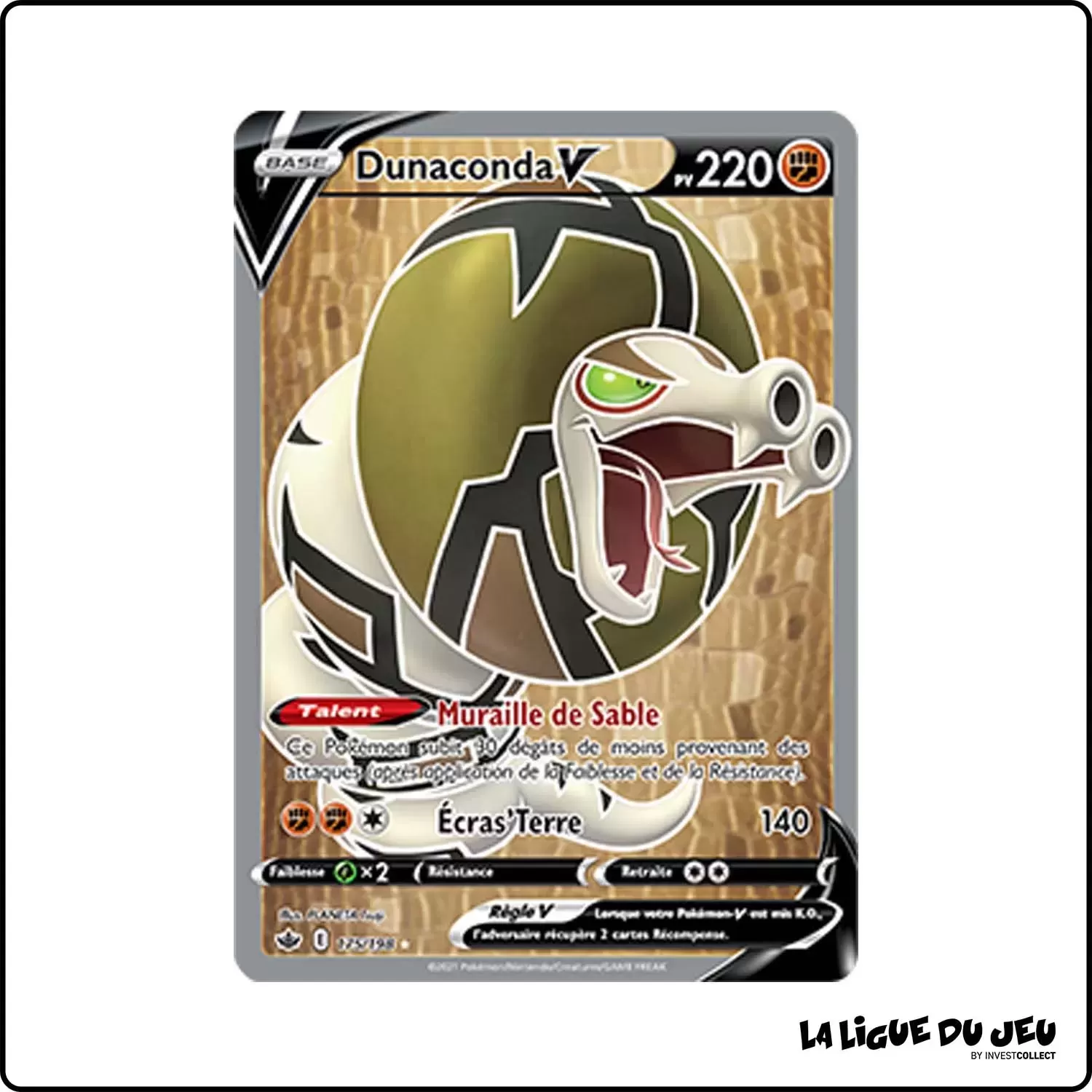 Ultra - Pokemon - Règne de Glace - Dunaconda-V 175/198