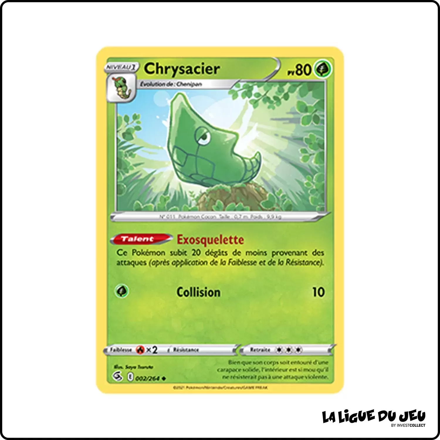 Peu commune - Pokemon - Poing de Fusion - Chrysacier 2/264