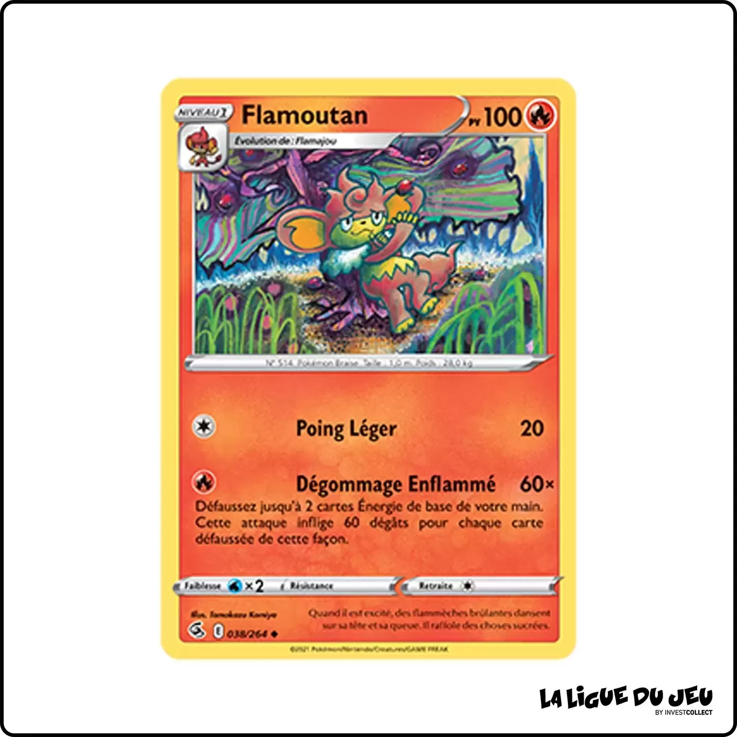 Peu commune - Pokemon - Poing de Fusion - Flamoutan 38/264