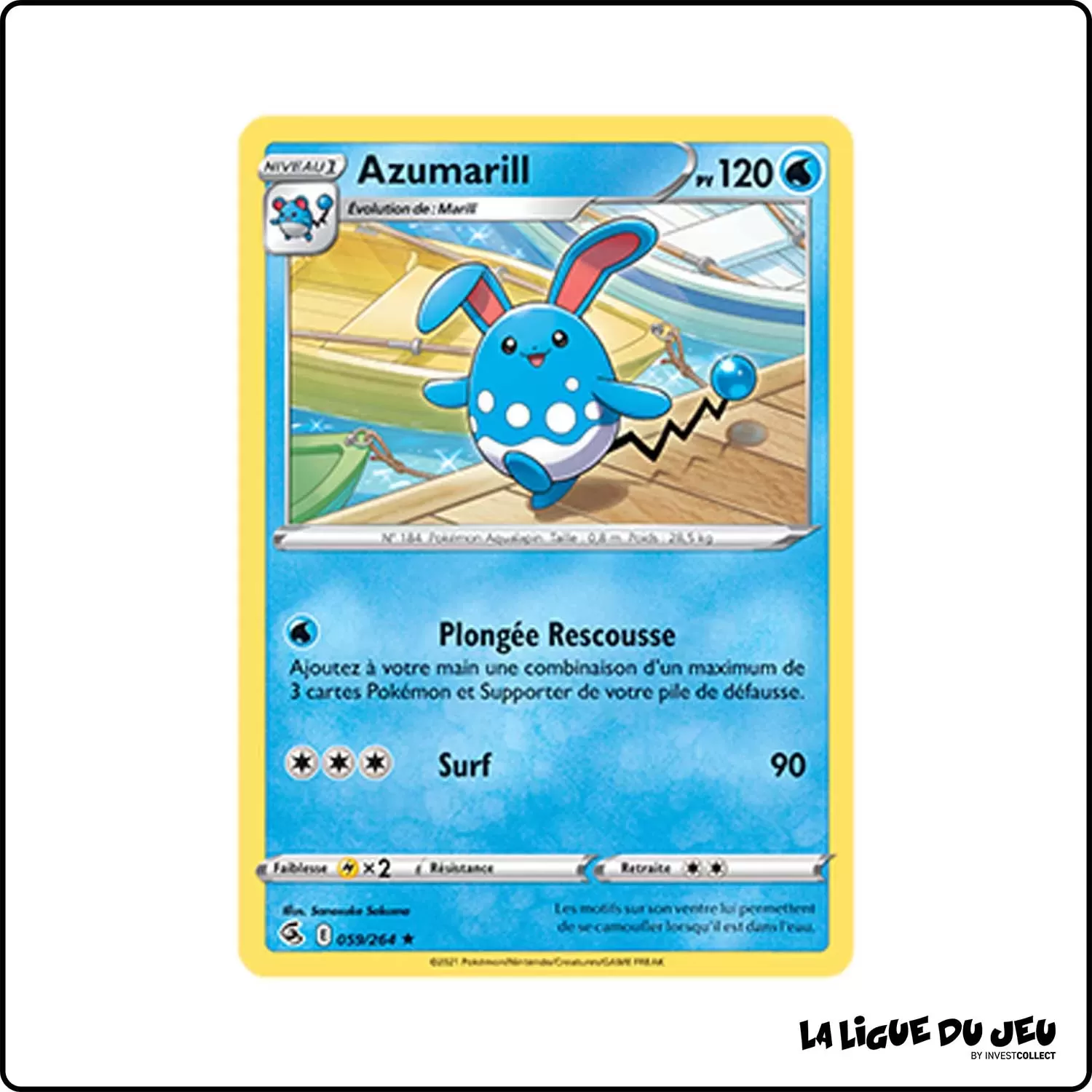 Rare - Pokemon - Poing de Fusion - Azumarill 59/264