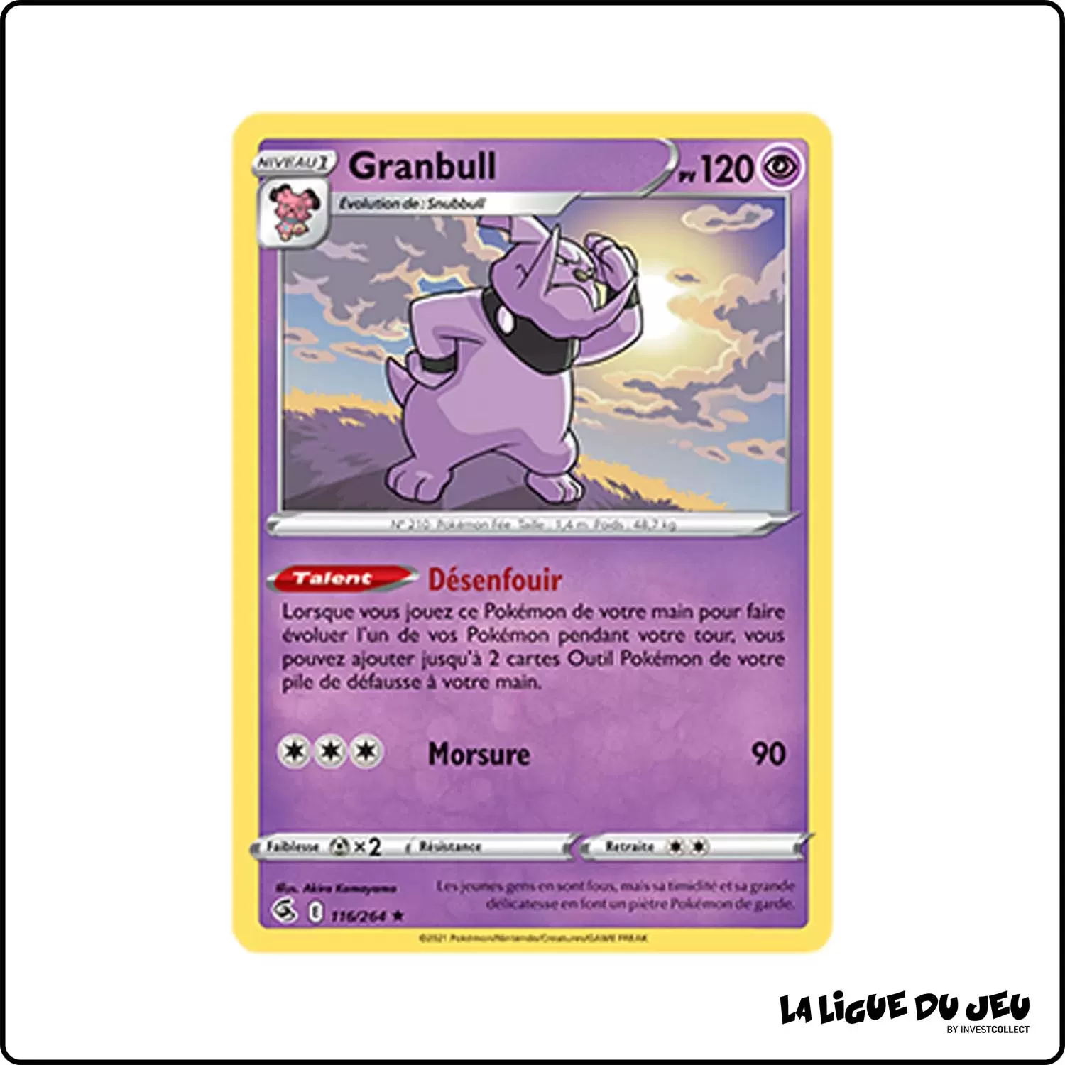 Rare - Pokemon - Poing de Fusion - Granbull 116/264