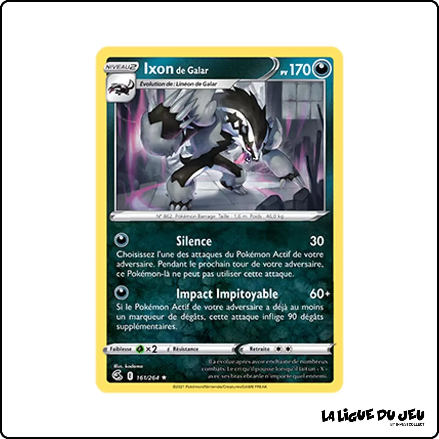 Holo - Pokemon - Poing de Fusion - Ixon de Galar 161/264