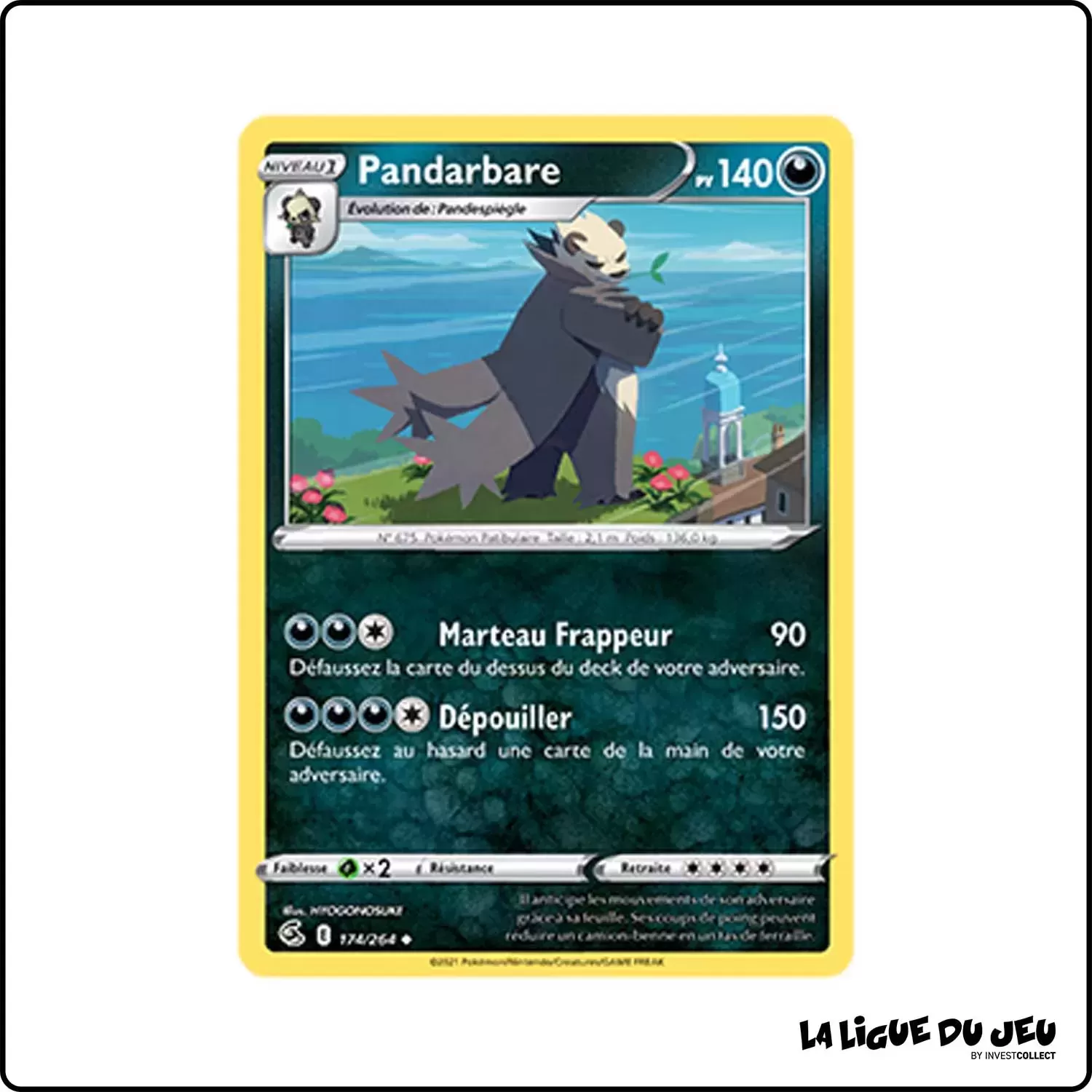 Peu commune - Pokemon - Poing de Fusion - Pandarbare 174/264