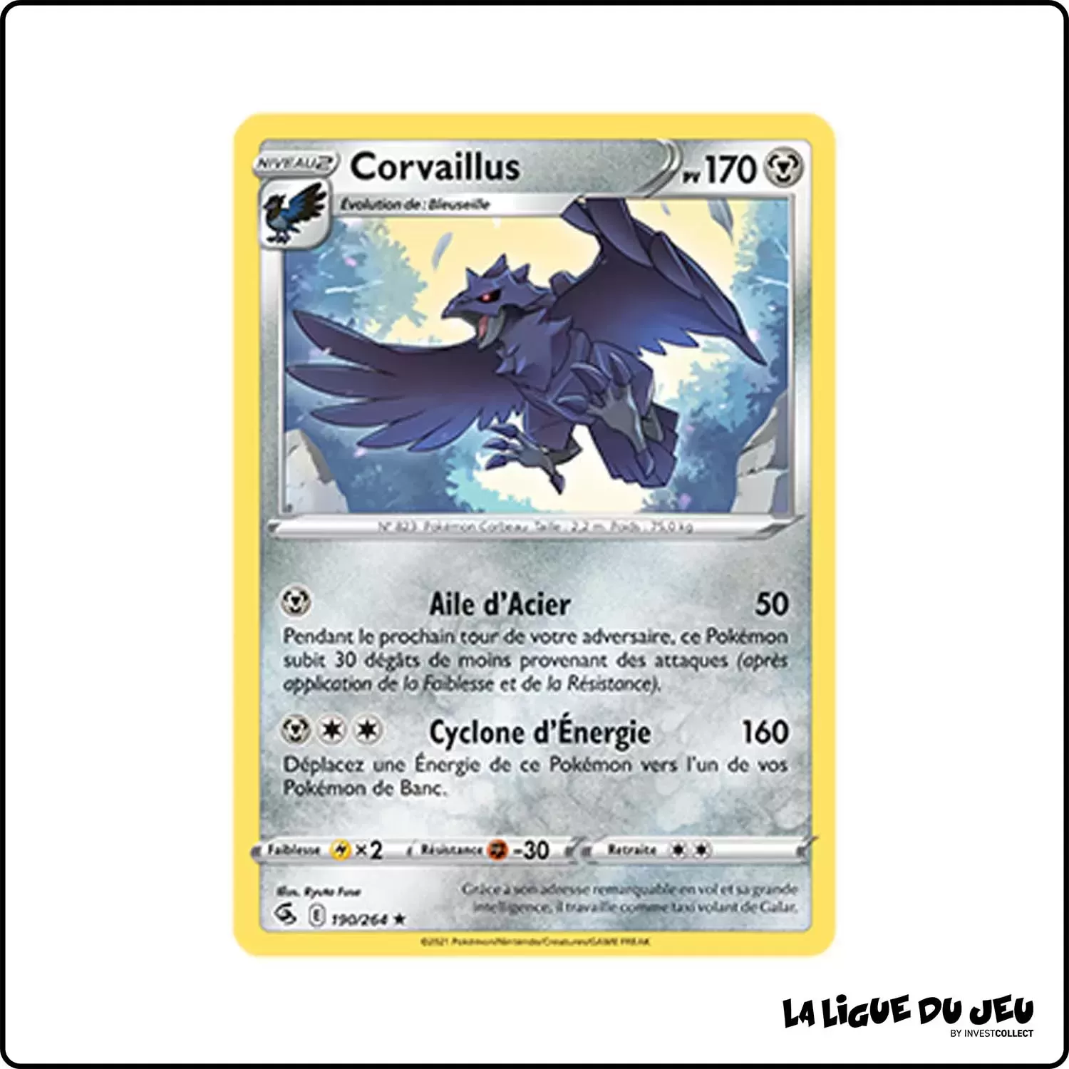 Rare - Pokemon - Poing de Fusion - Corvaillus 190/264