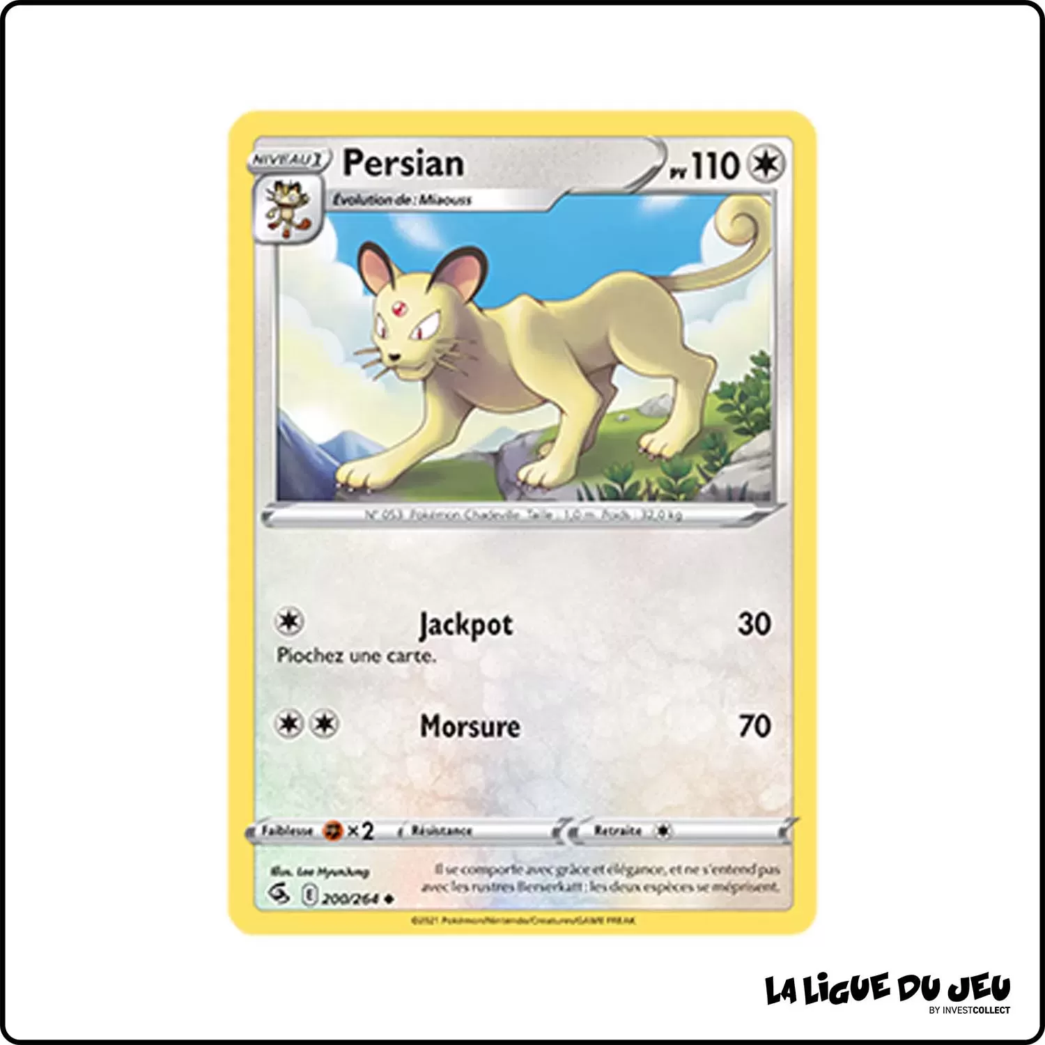 Peu commune - Pokemon - Poing de Fusion - Persian 200/264