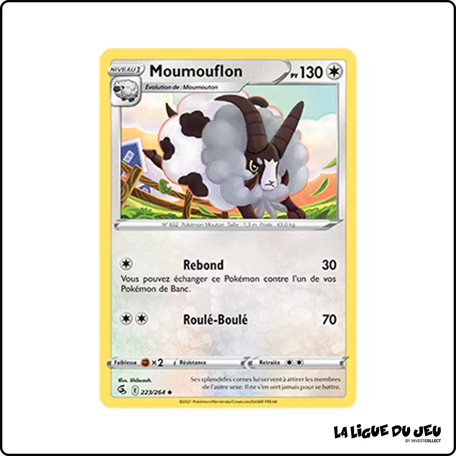 Peu commune - Pokemon - Poing de Fusion - Moumouflon 223/264