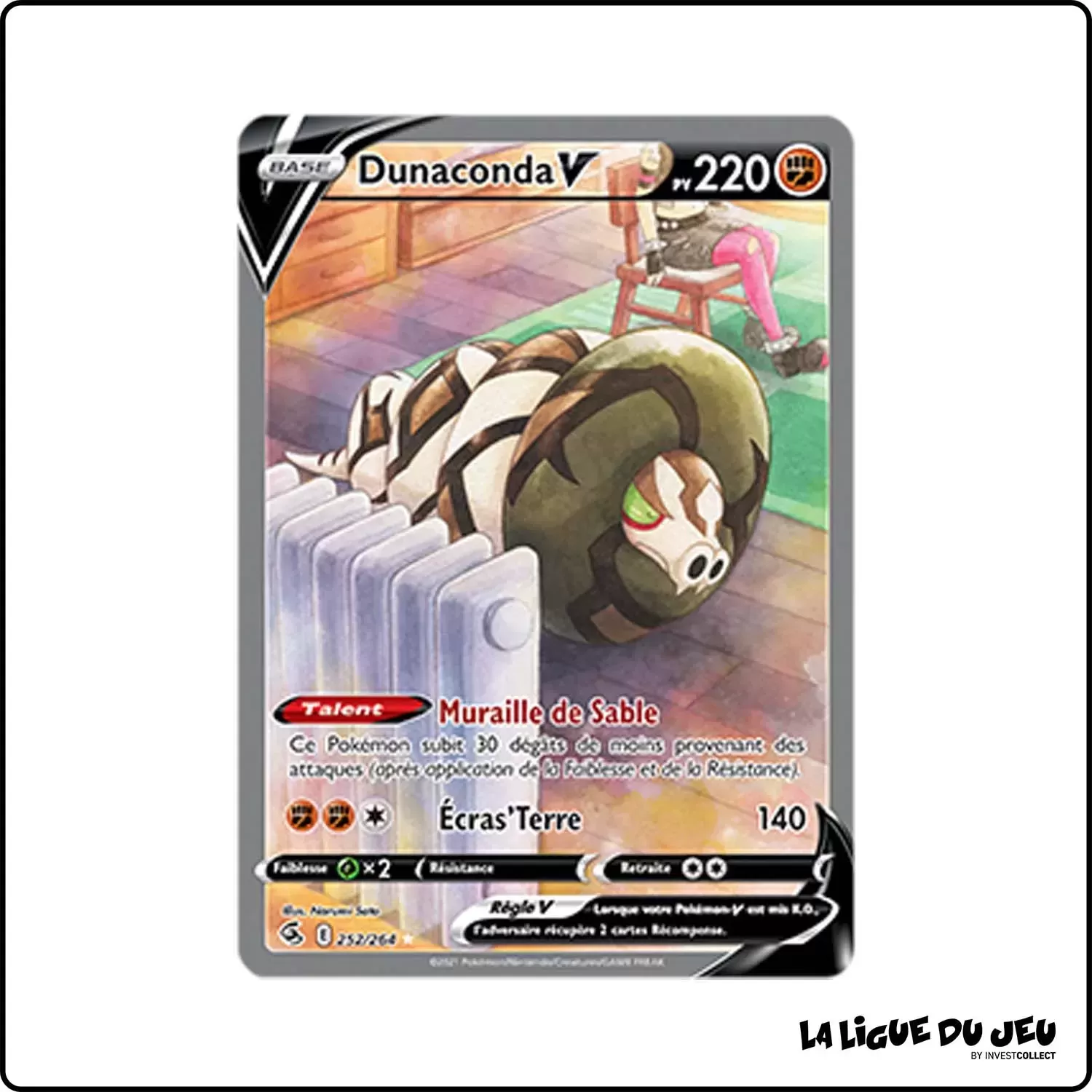 Ultra - Pokemon - Poing de Fusion - Dunaconda-V 252/264