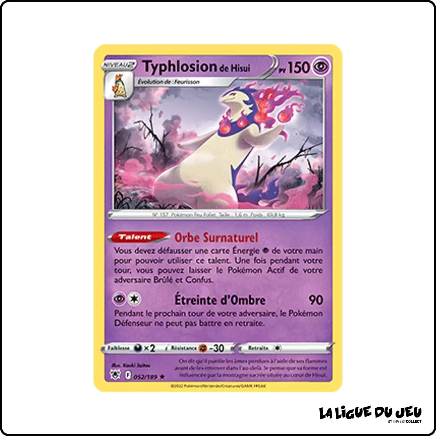 Holo - Pokemon - Astres Radieux - Typhlosion de Hisui 52/189