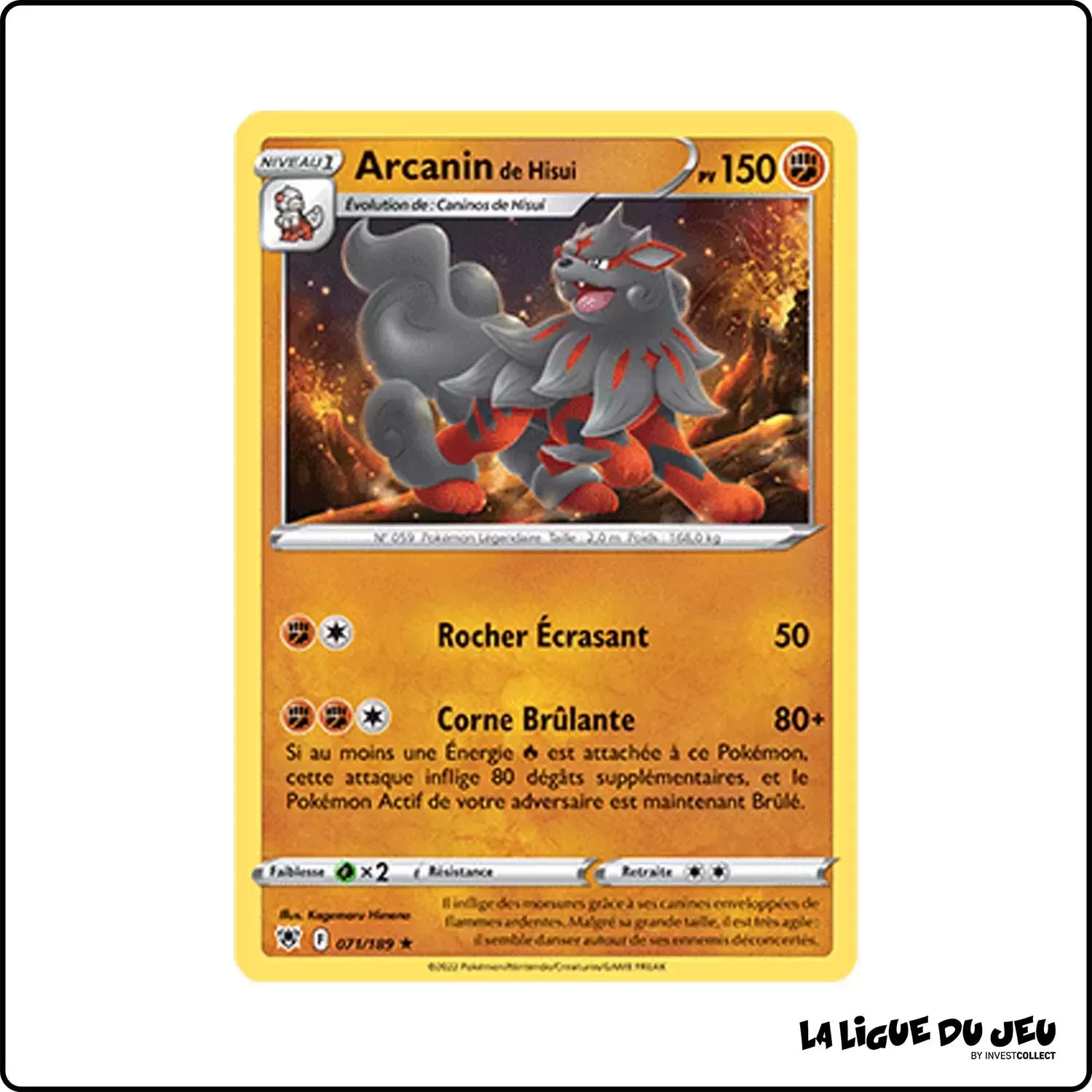 Rare - Pokemon - Astres Radieux - Arcanin de Hisui 71/189