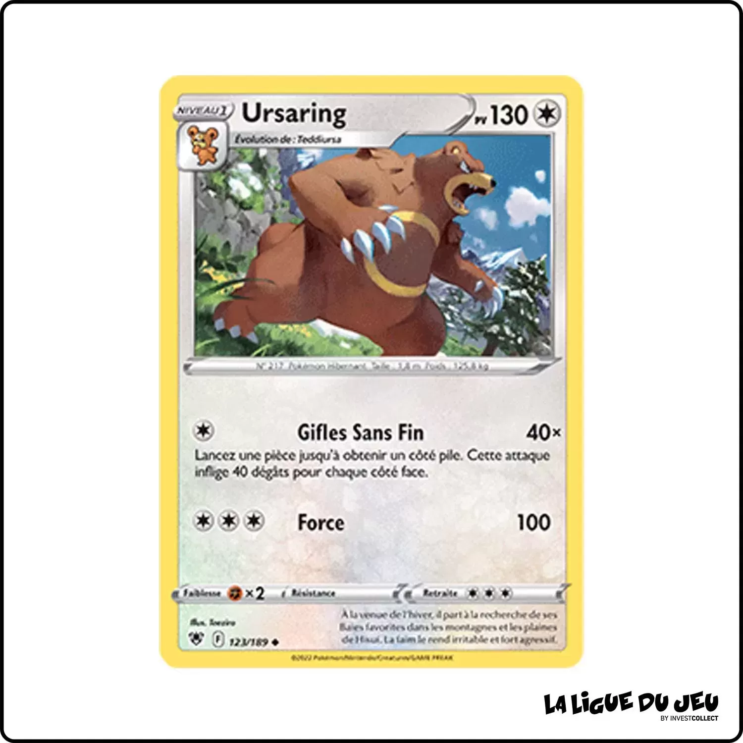 Peu commune - Pokemon - Astres Radieux - Ursaring 123/189