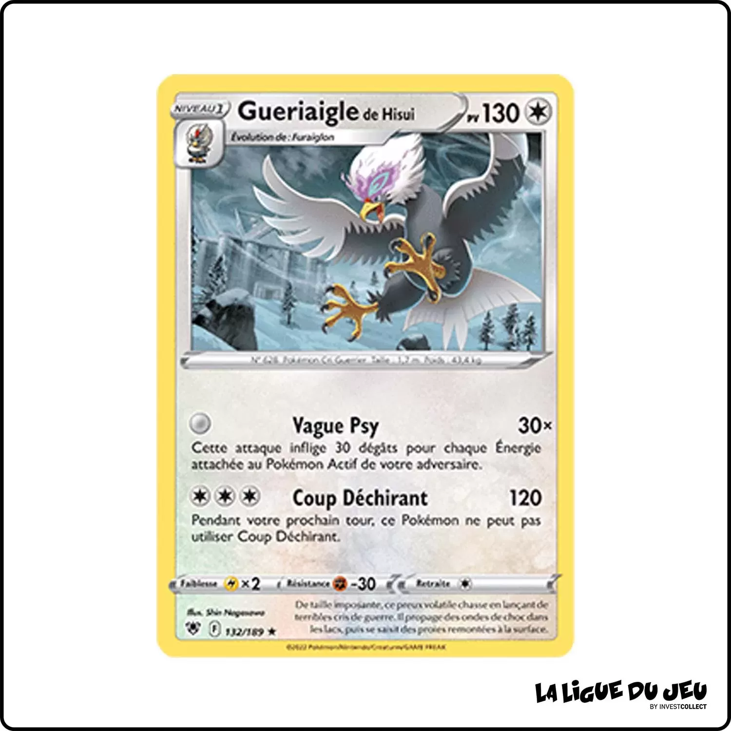 Rare - Pokemon - Astres Radieux - Gueriaigle de Hisui 132/189