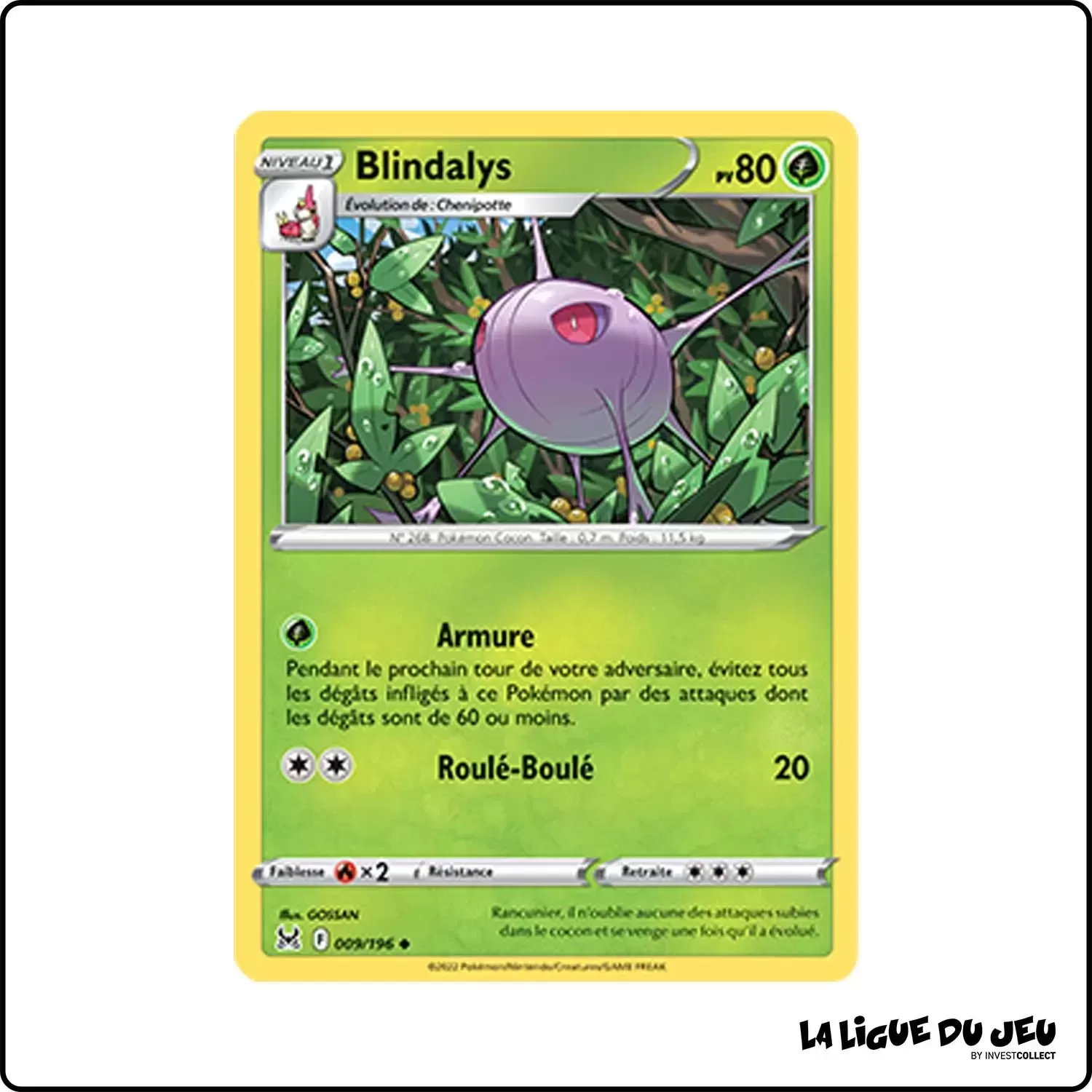 Peu commune - Pokemon - Origine Perdue - Blindalys 9/196