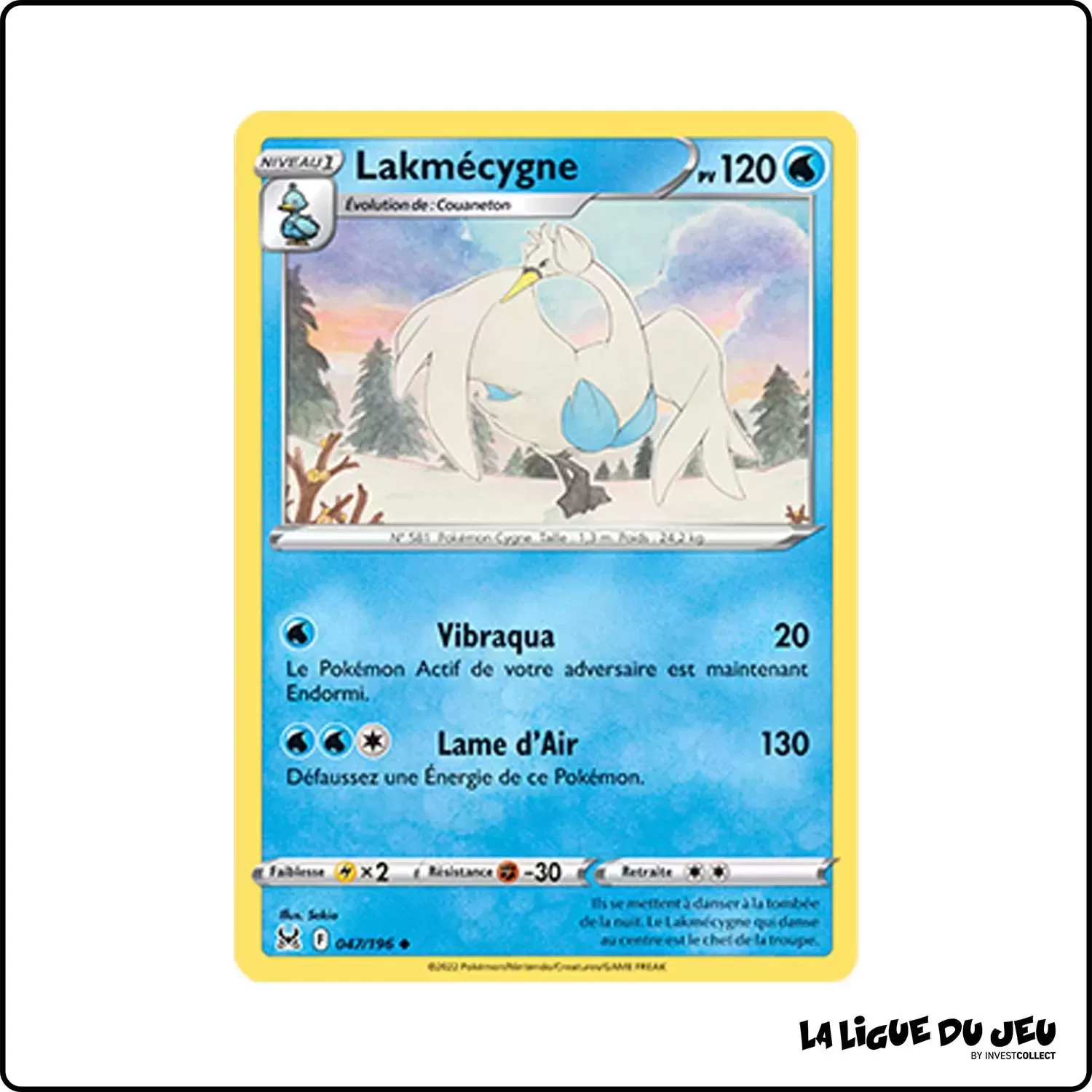 Peu commune - Pokemon - Origine Perdue - Lakmécygne 47/196