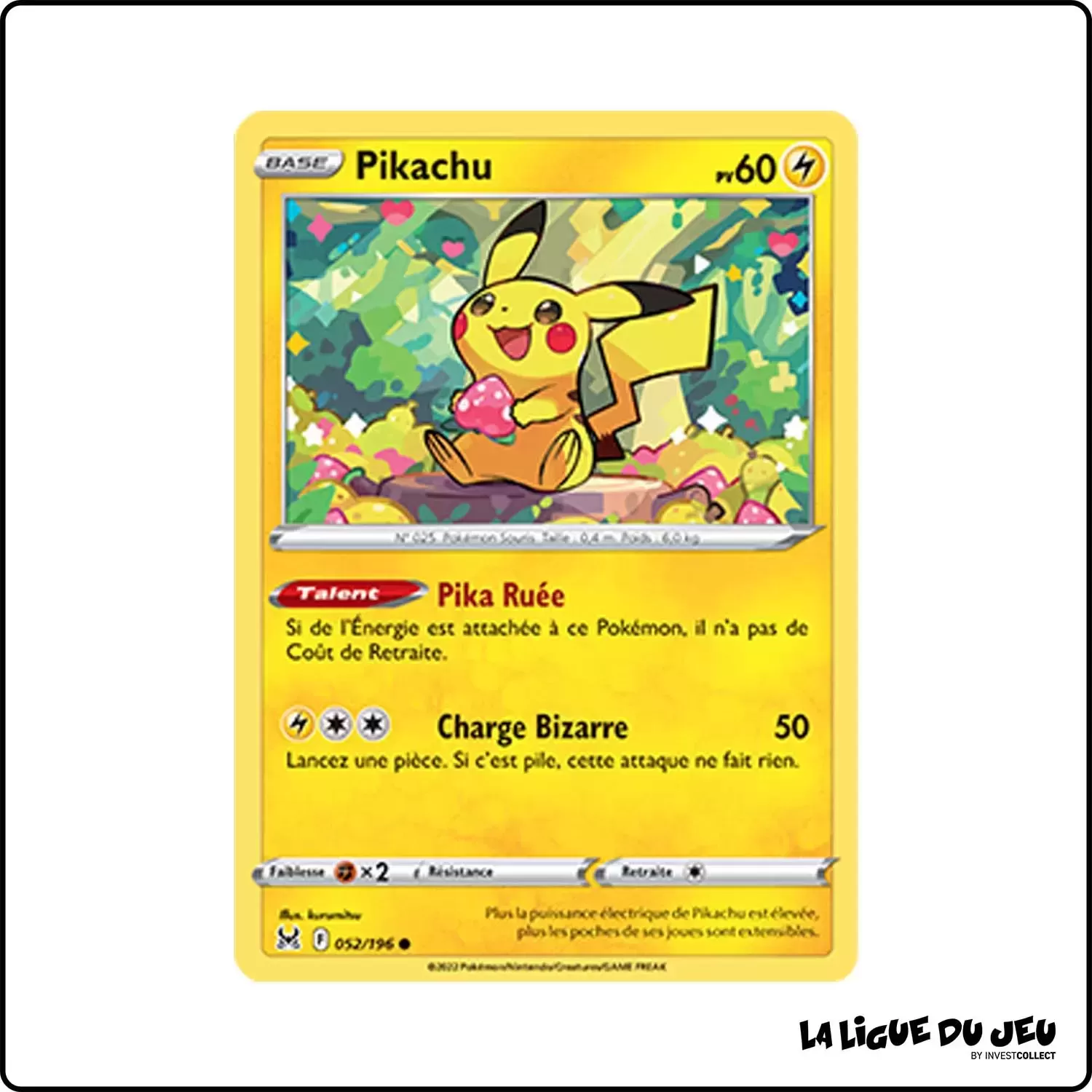 Commune - Pokemon - Origine Perdue - Pikachu 52/196