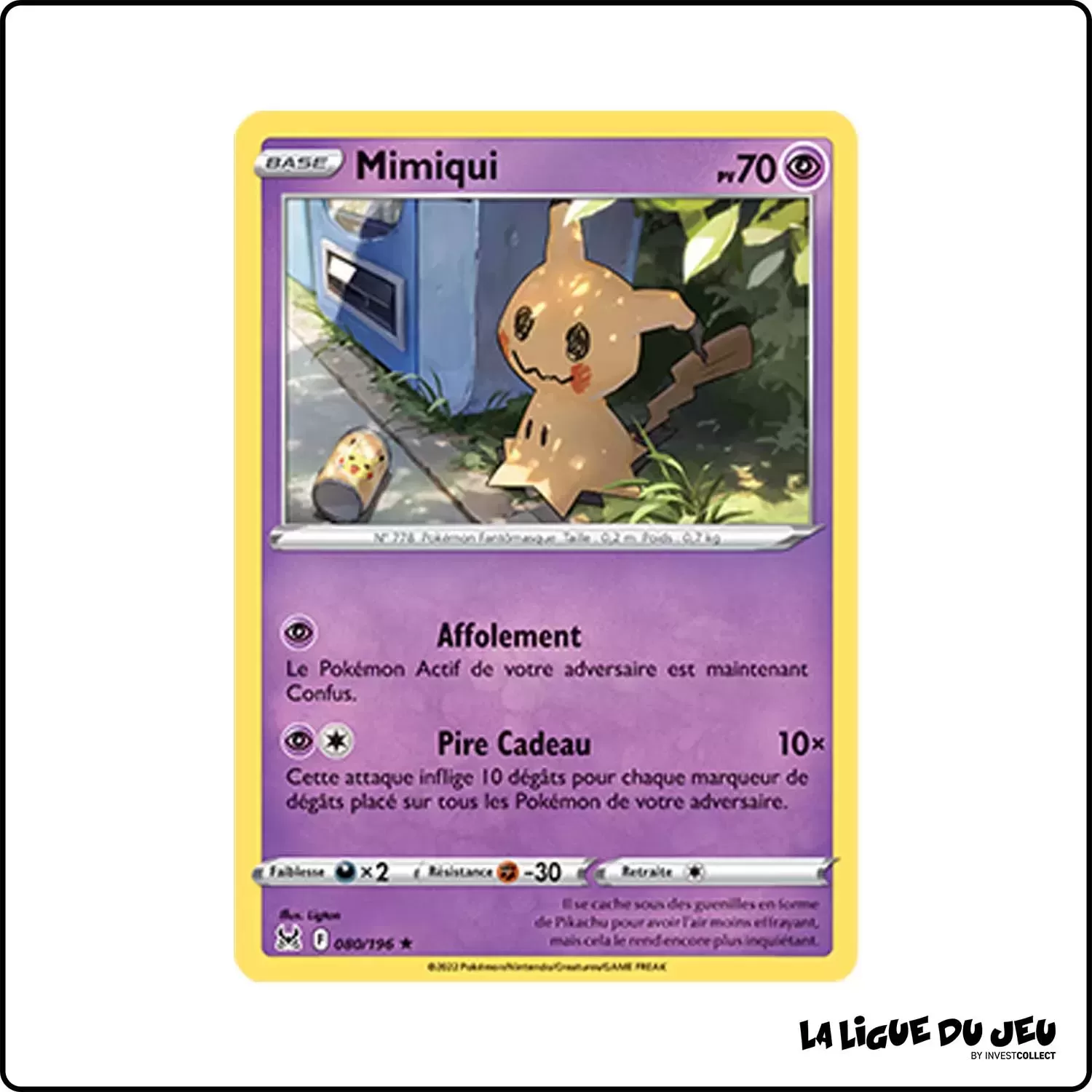 Rare - Pokemon - Origine Perdue - Mimiqui 80/196