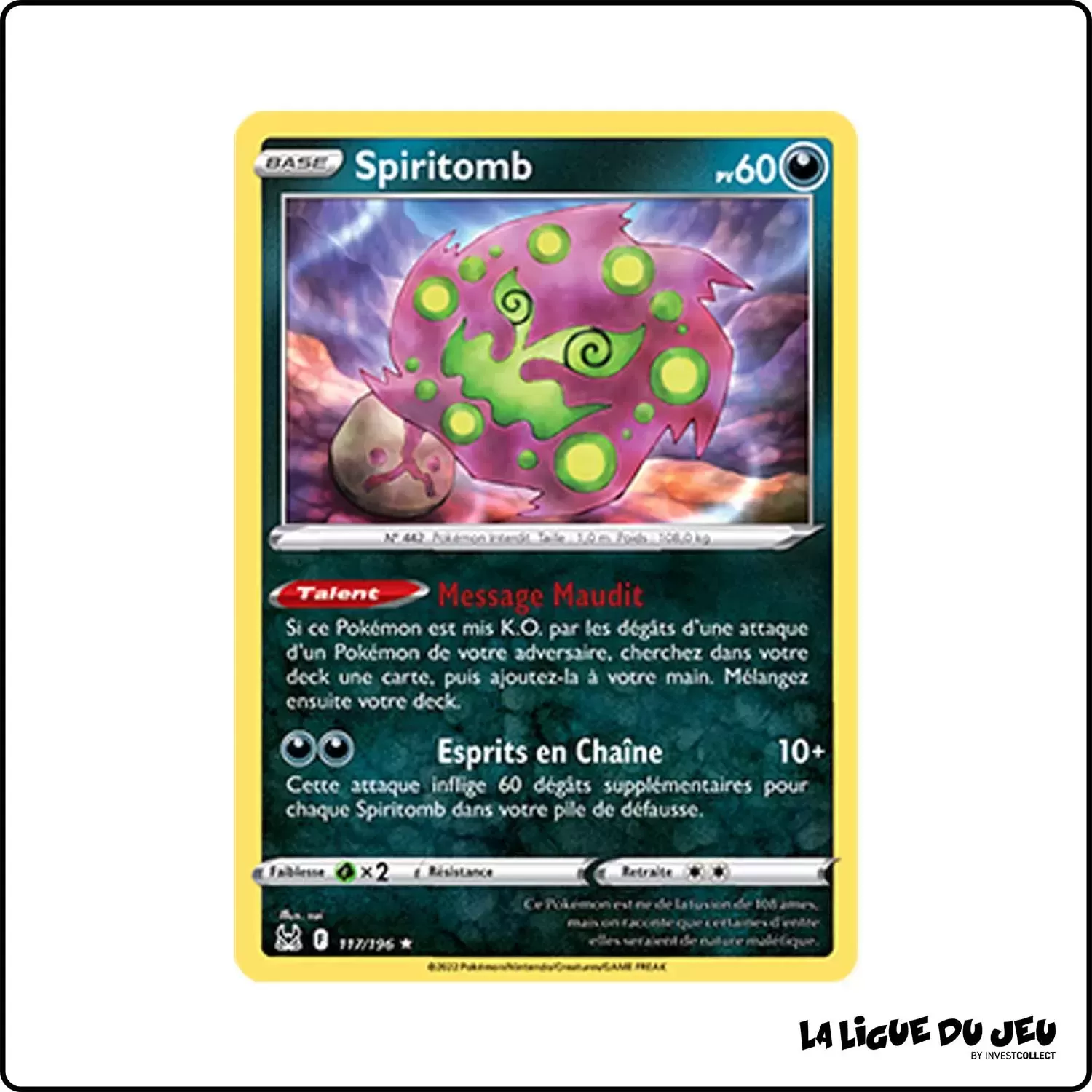 Rare - Pokemon - Origine Perdue - Spiritomb 117/196