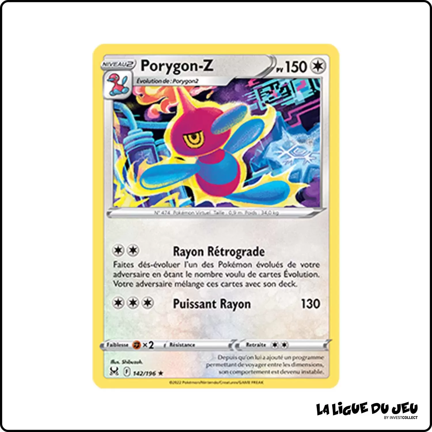 Rare - Pokemon - Origine Perdue - Porygon-Z 142/196