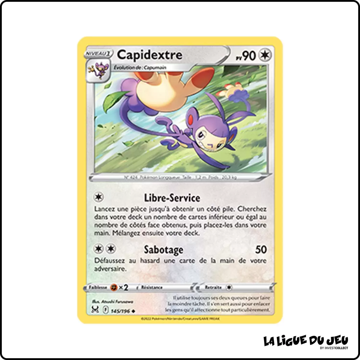 Peu commune - Pokemon - Origine Perdue - Capidextre 145/196