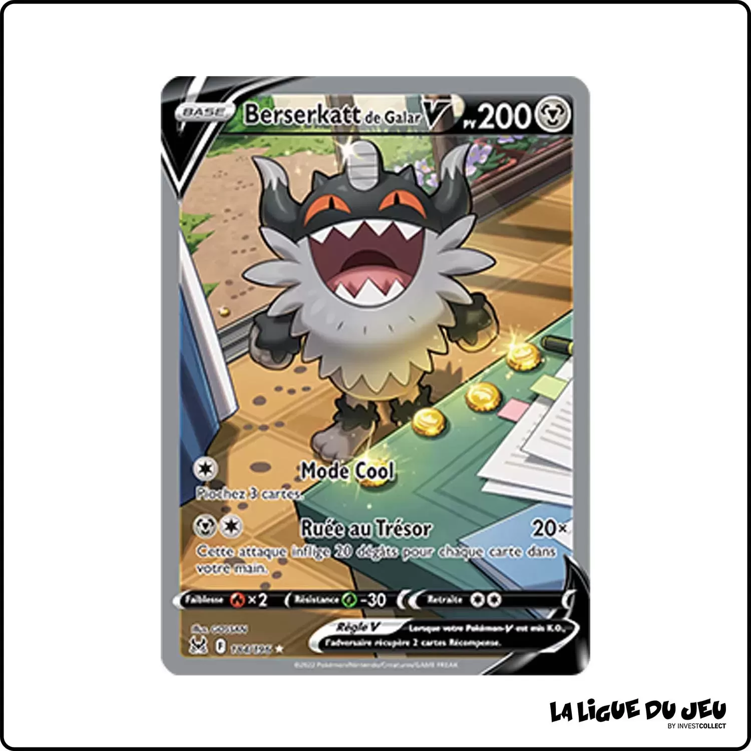 Ultra - Pokemon - Origine Perdue - Berserkatt de Galar-V 184/196