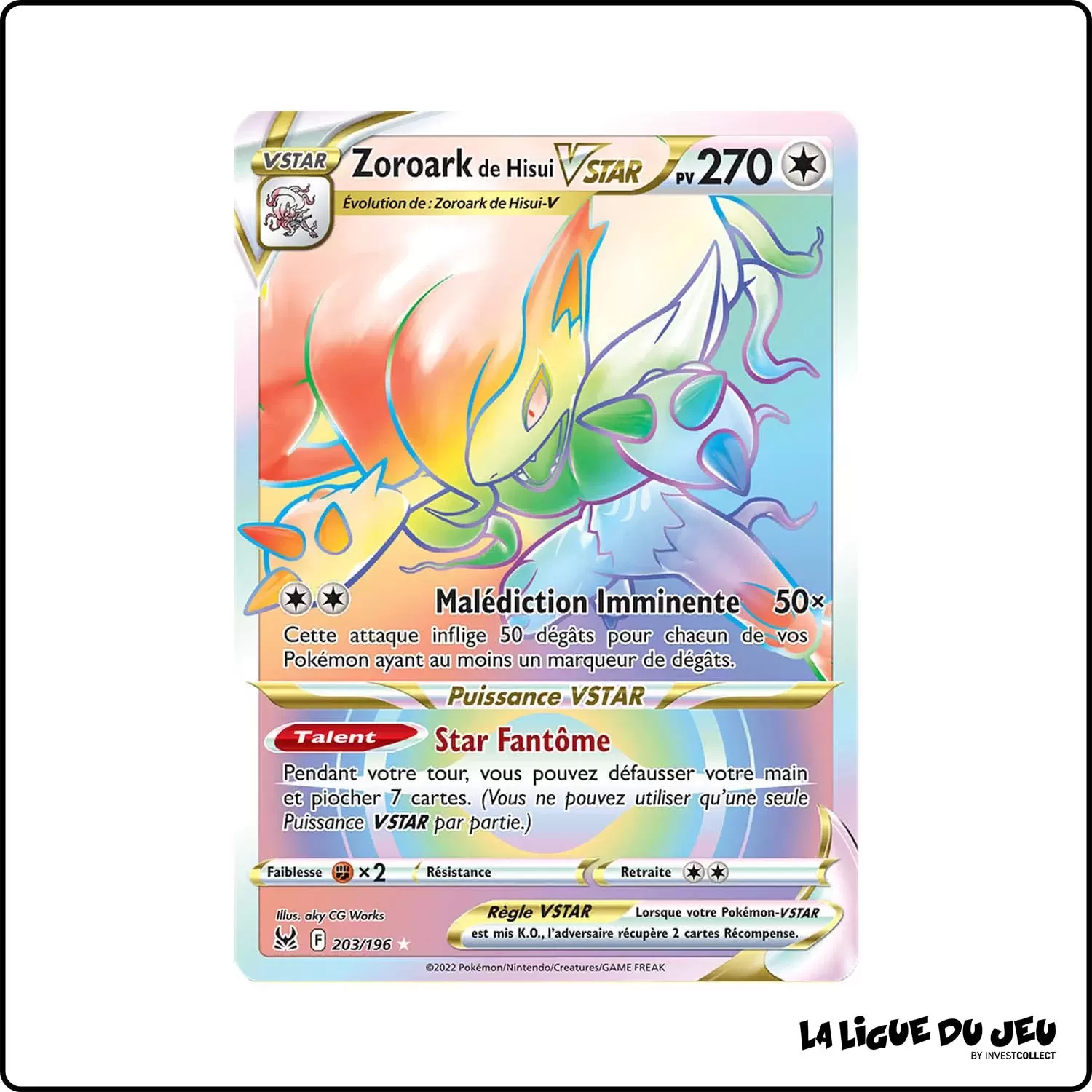 Secrete - Pokemon - Origine Perdue - Zoroark de Hisui-VSTAR 203/196