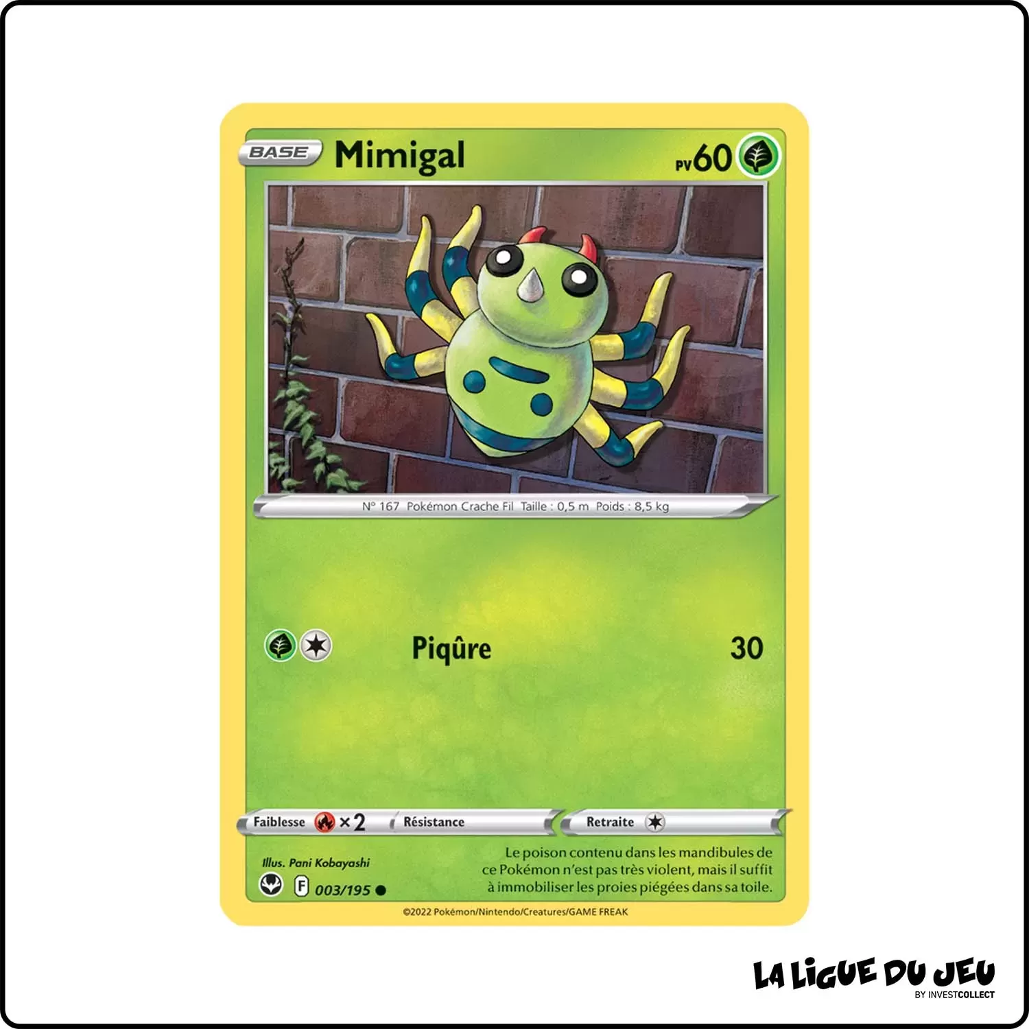 Commune - Pokemon - Tempête Argentée - Mimigal 3/195