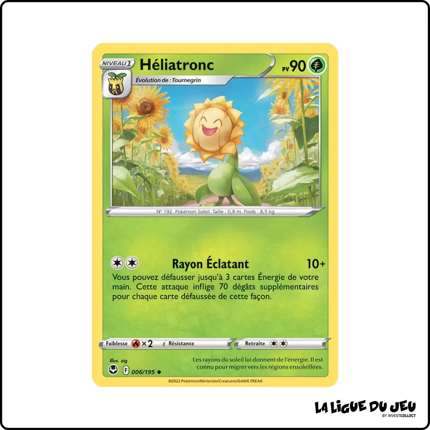 Peu commune - Pokemon - Tempête Argentée - Héliatronc 6/195