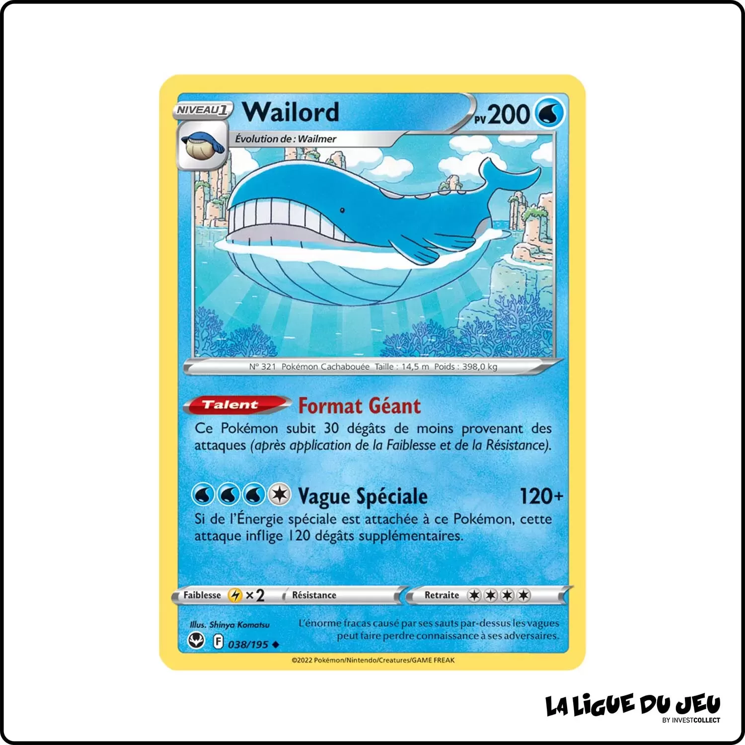 Peu commune - Pokemon - Tempête Argentée - Wailord 38/195