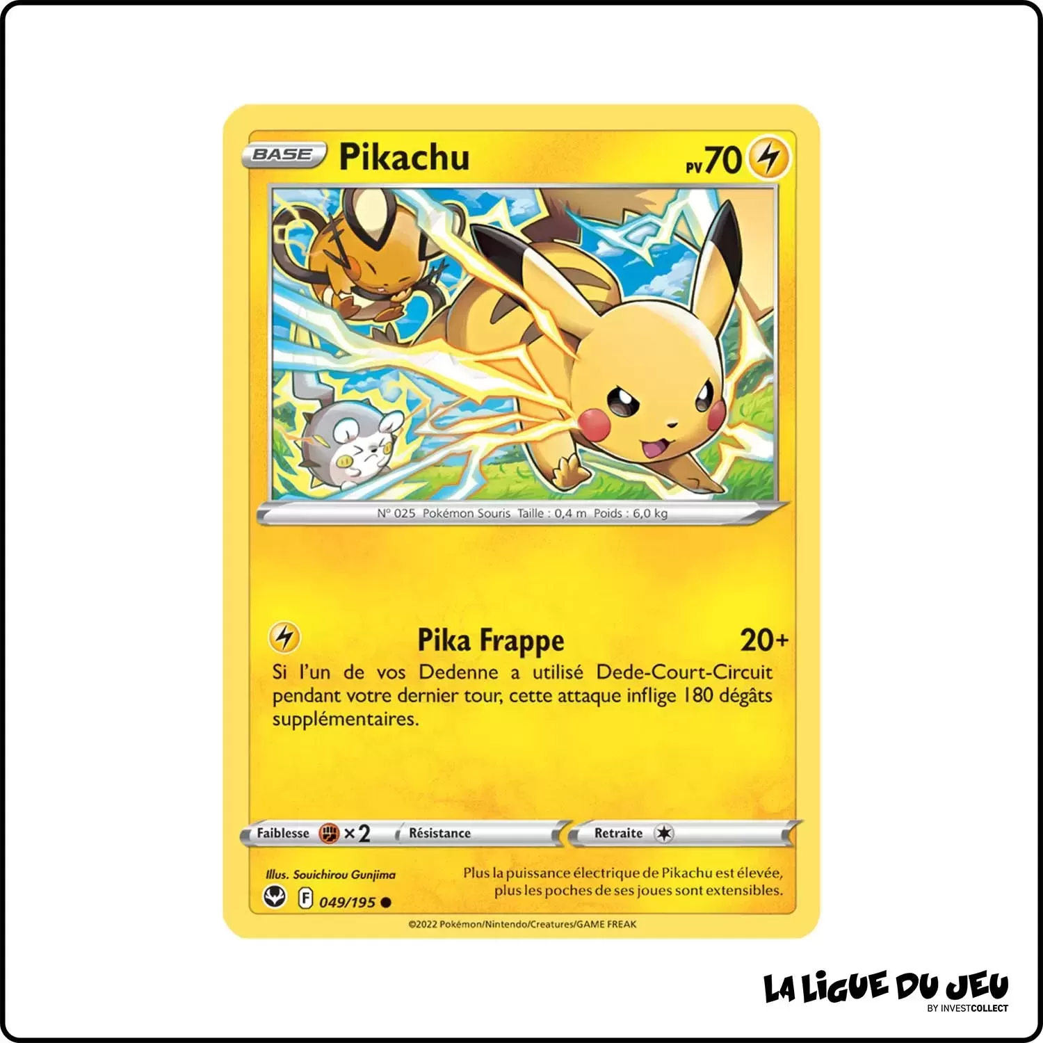 Commune - Pokemon - Tempête Argentée - Pikachu 49/195