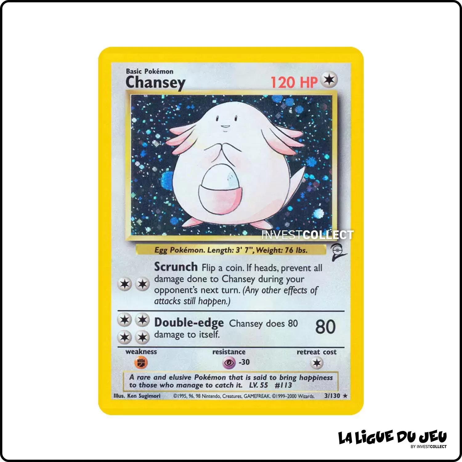 Holo - Pokemon - Base Set 2 - Chansey 3/130 Wizards - 1