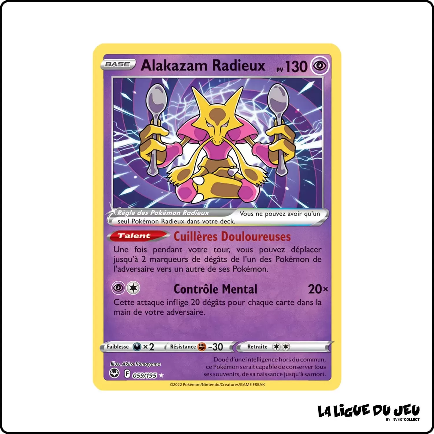 Ultra - Pokemon - Tempête Argentée - Alakazam Radieux 59/195