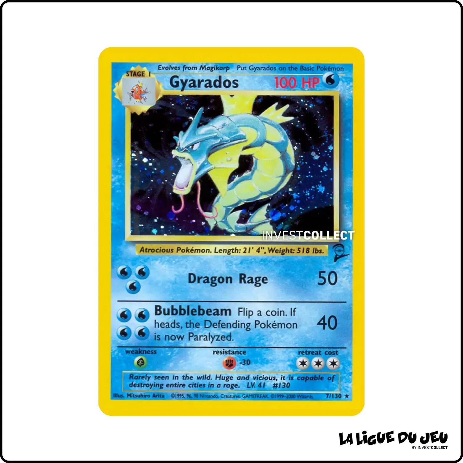 Holo - Pokemon - Base Set 2 - Gyarados 7/130 Wizards - 1