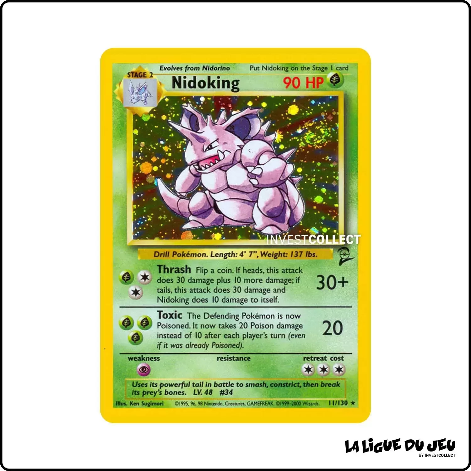 Holo - Pokemon - Base Set 2 - Nidoking 11/130 Wizards - 1