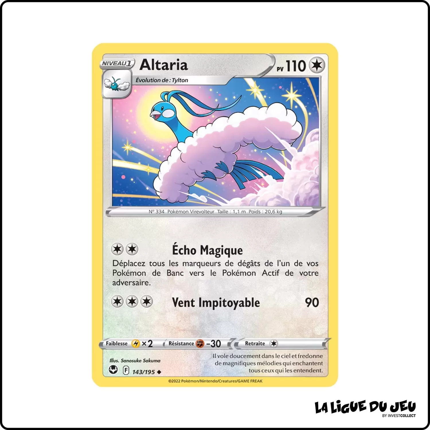 Peu commune - Pokemon - Tempête Argentée - Altaria 143/195