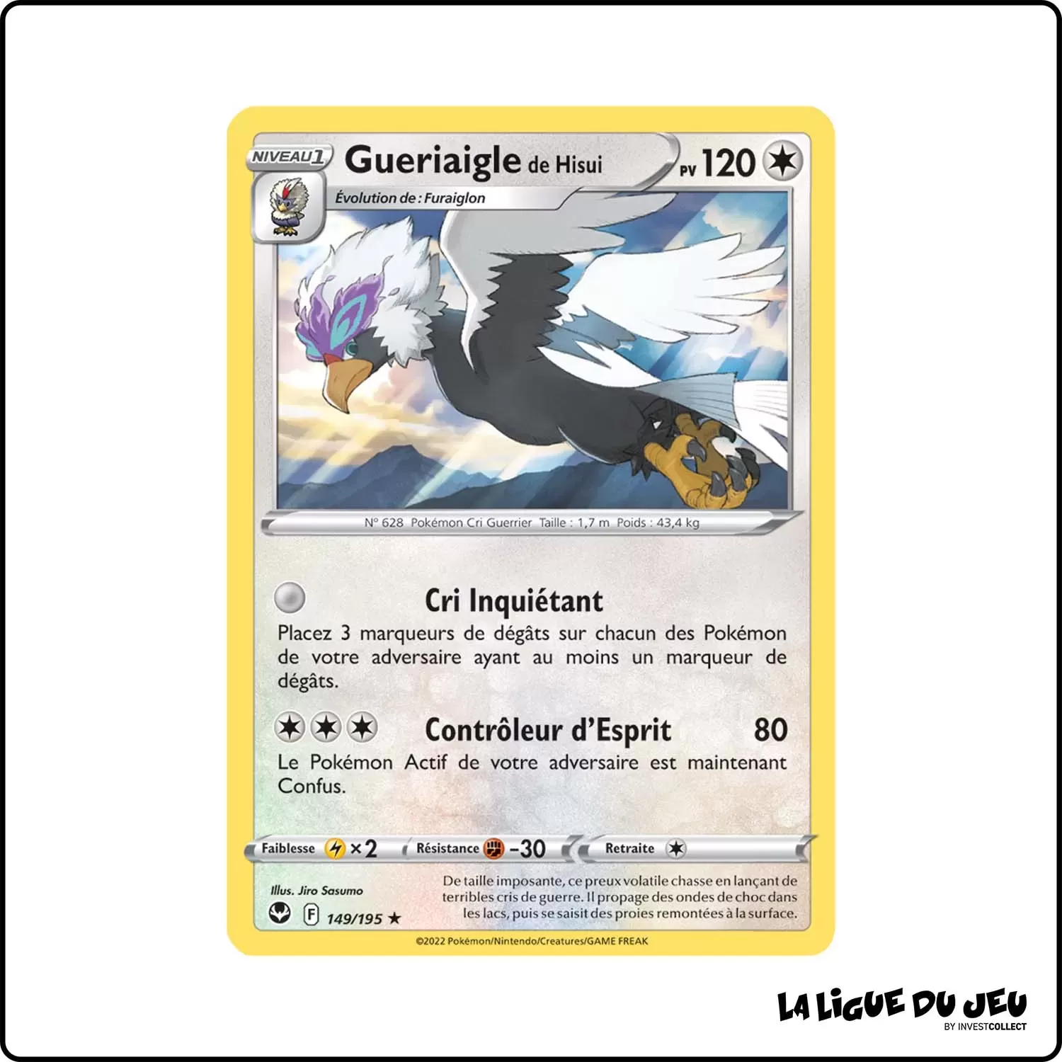 Rare - Pokemon - Tempête Argentée - Gueriaigle de Hisui 149/195