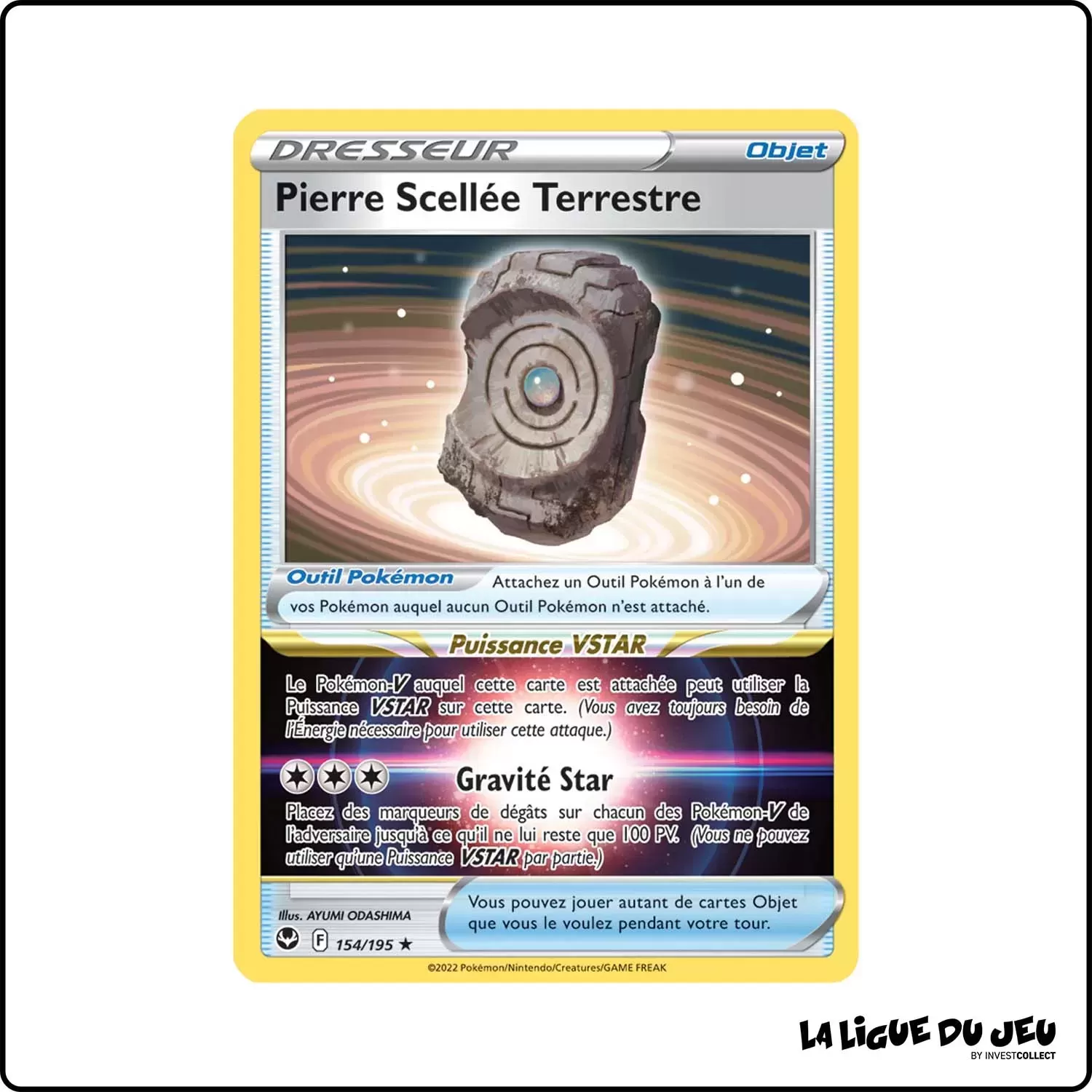 Holo - Pokemon - Tempête Argentée - Pierre Scellée Terrestre 154/195