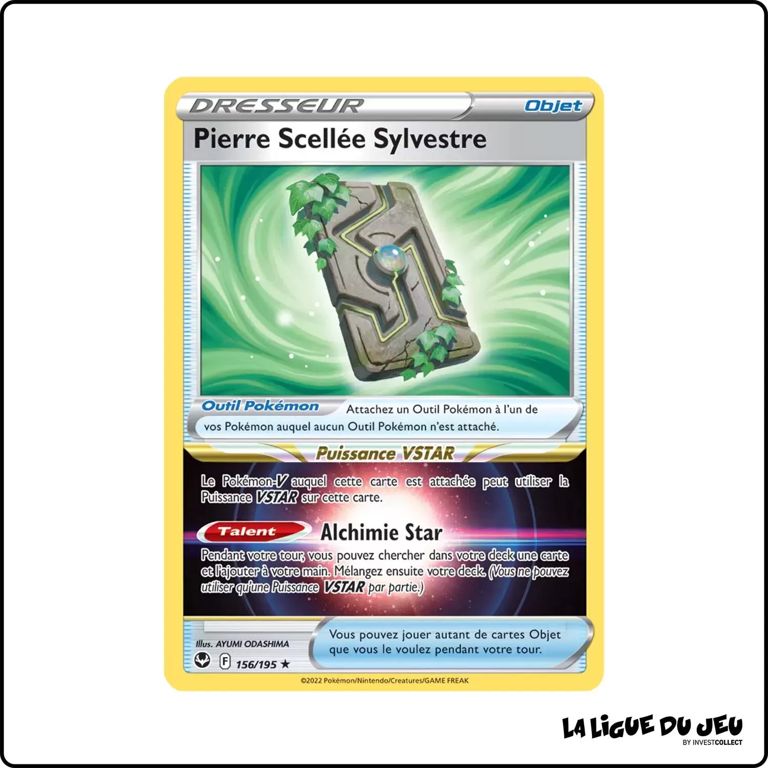 Holo - Pokemon - Tempête Argentée - Pierre Scellée Sylvestre 156/195